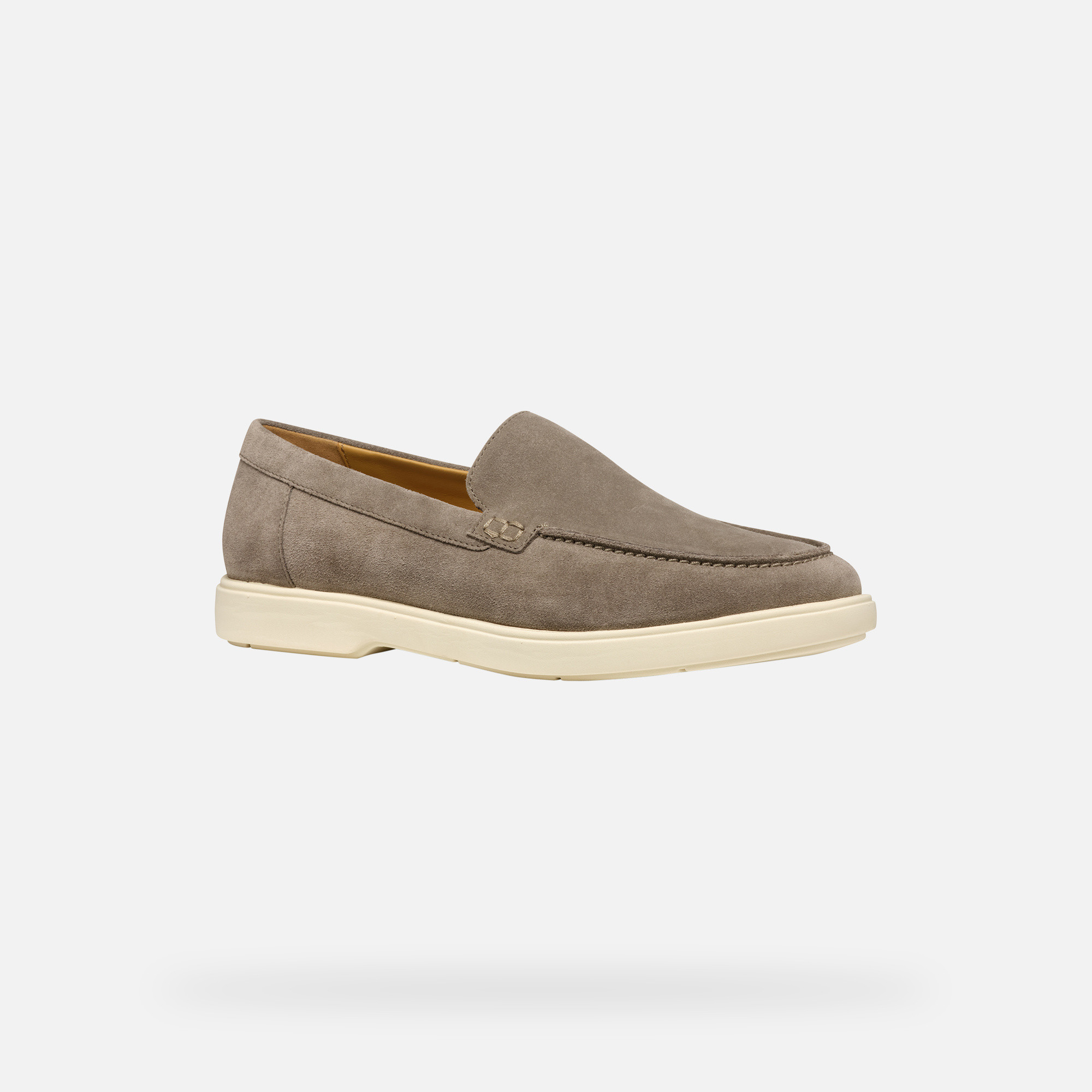 Light grey men's moccasins Geox Spherica EC17 - Men's