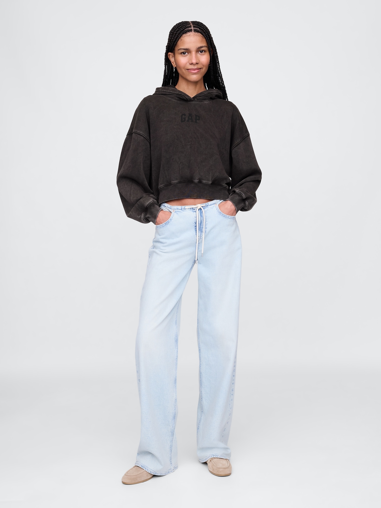 GAP Hoodie Logo Cropped - Women's