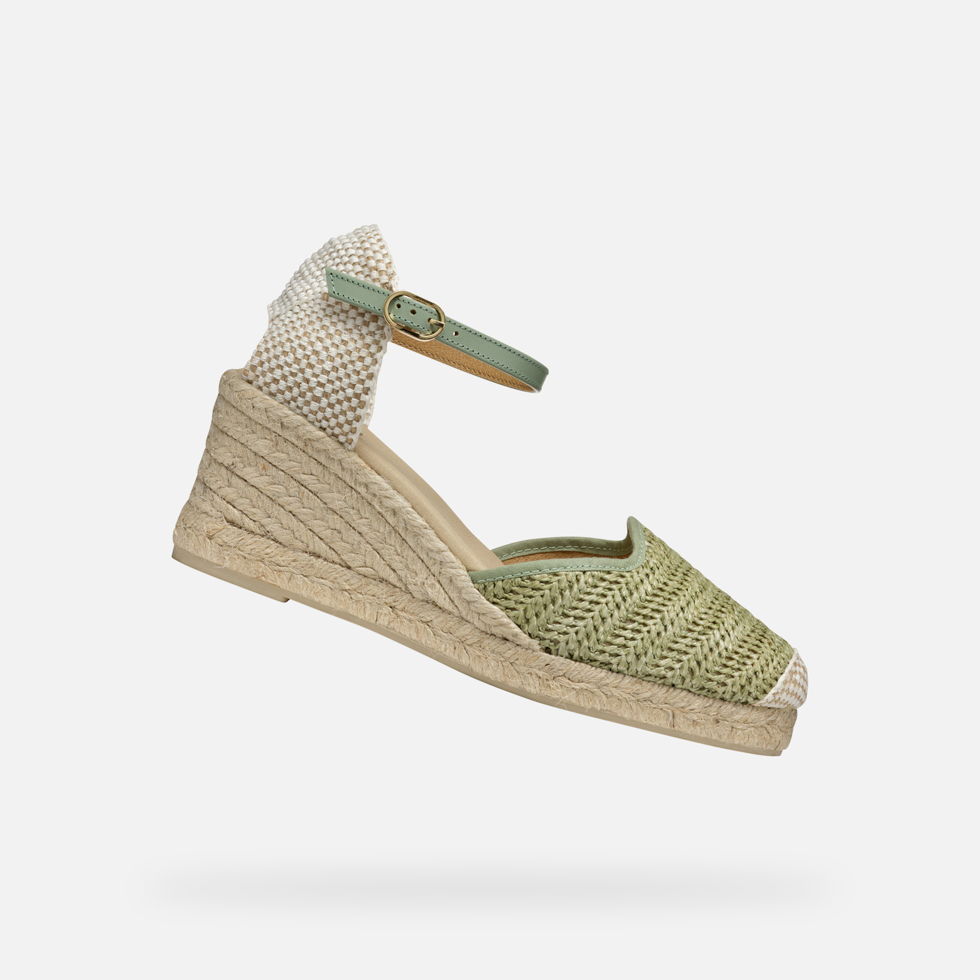 Light green womens sandals Geox Gelsa Low - Womens