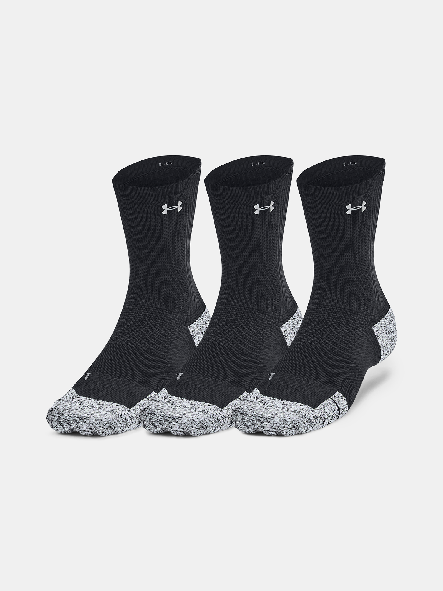 Unisex socks Under Armour UA AD Run Cushion 3pk Crew-BLK - unisex