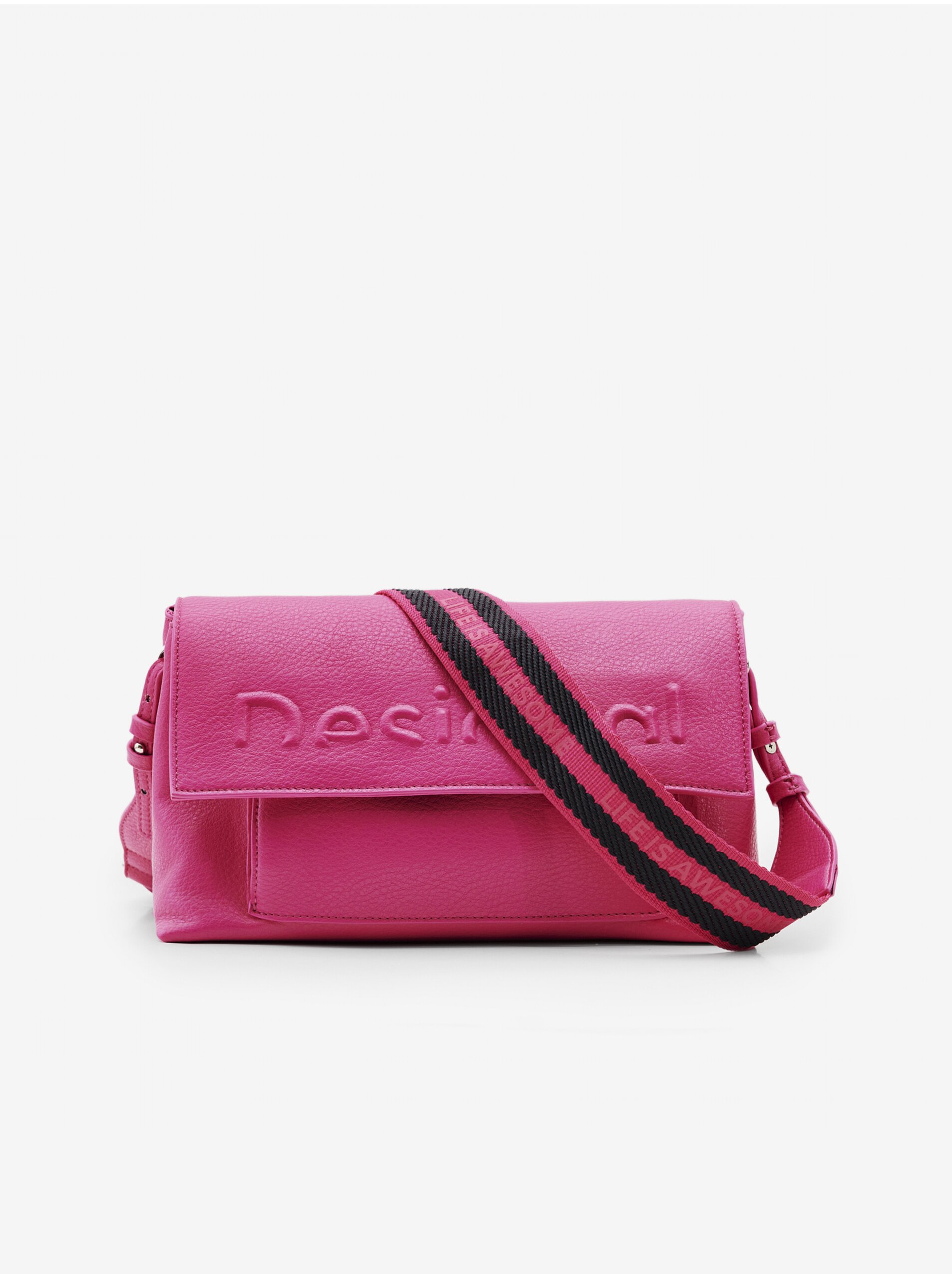 Pink Desigual Half Logo Venecia 2.0 Women's Crossbody Handbag - Women