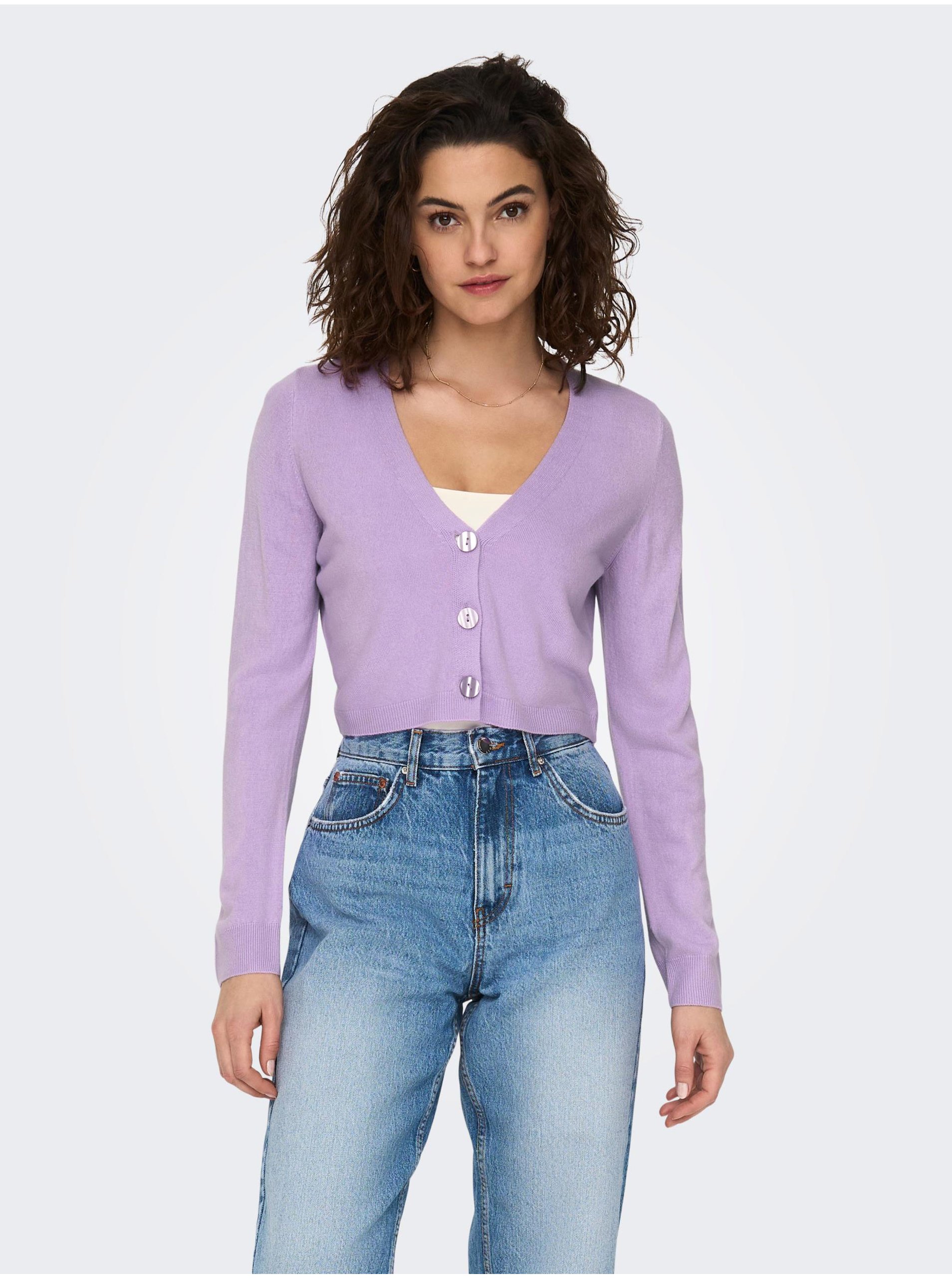 Light Purple Ladies Cardigan ONLY Sunny - Ladies
