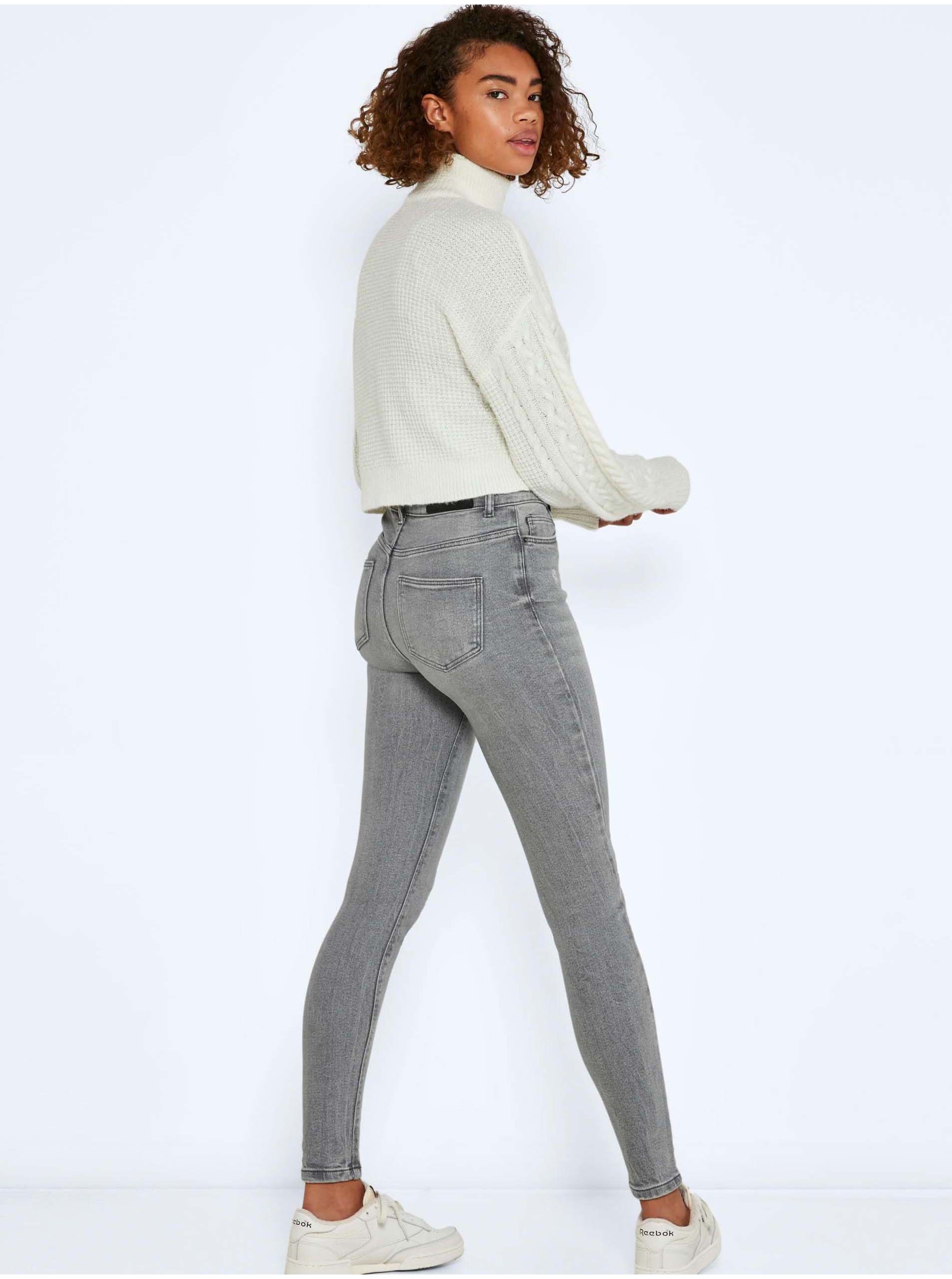 Light Grey Skinny Fit Jeans Noisy May Callie - Femei
