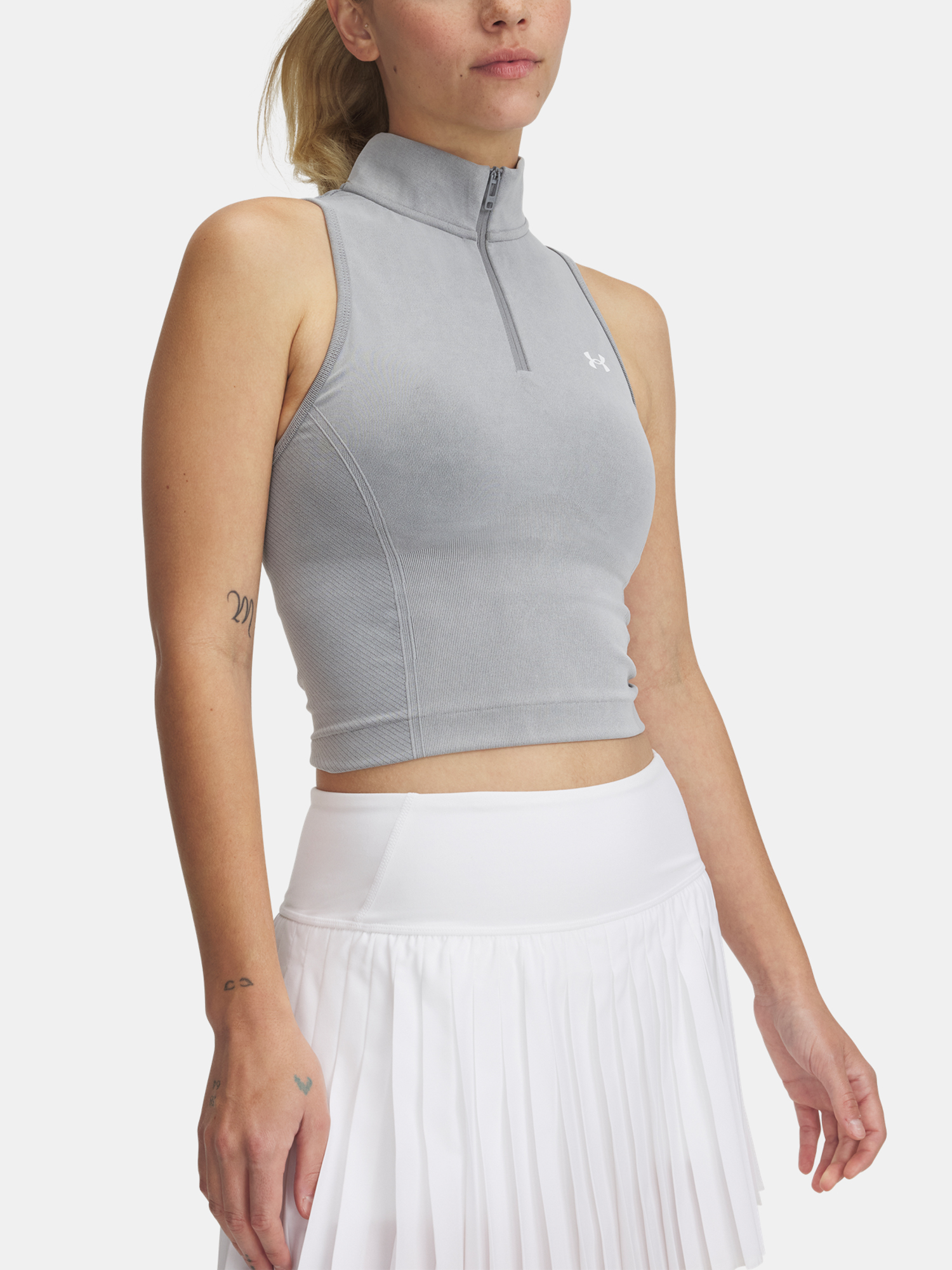 Womens tank top Under Armour Vanish Seamless Washed SL Zp - Womens