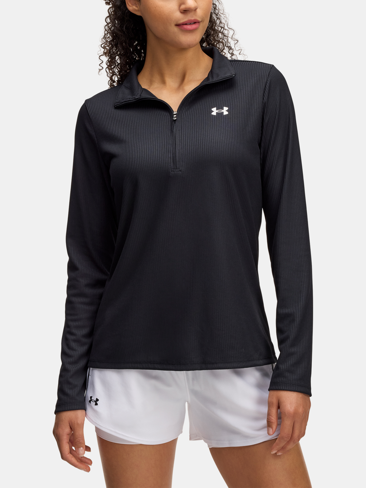 Womens T-shirt Under Armour Tech Rib 1/2 Zip - Womens