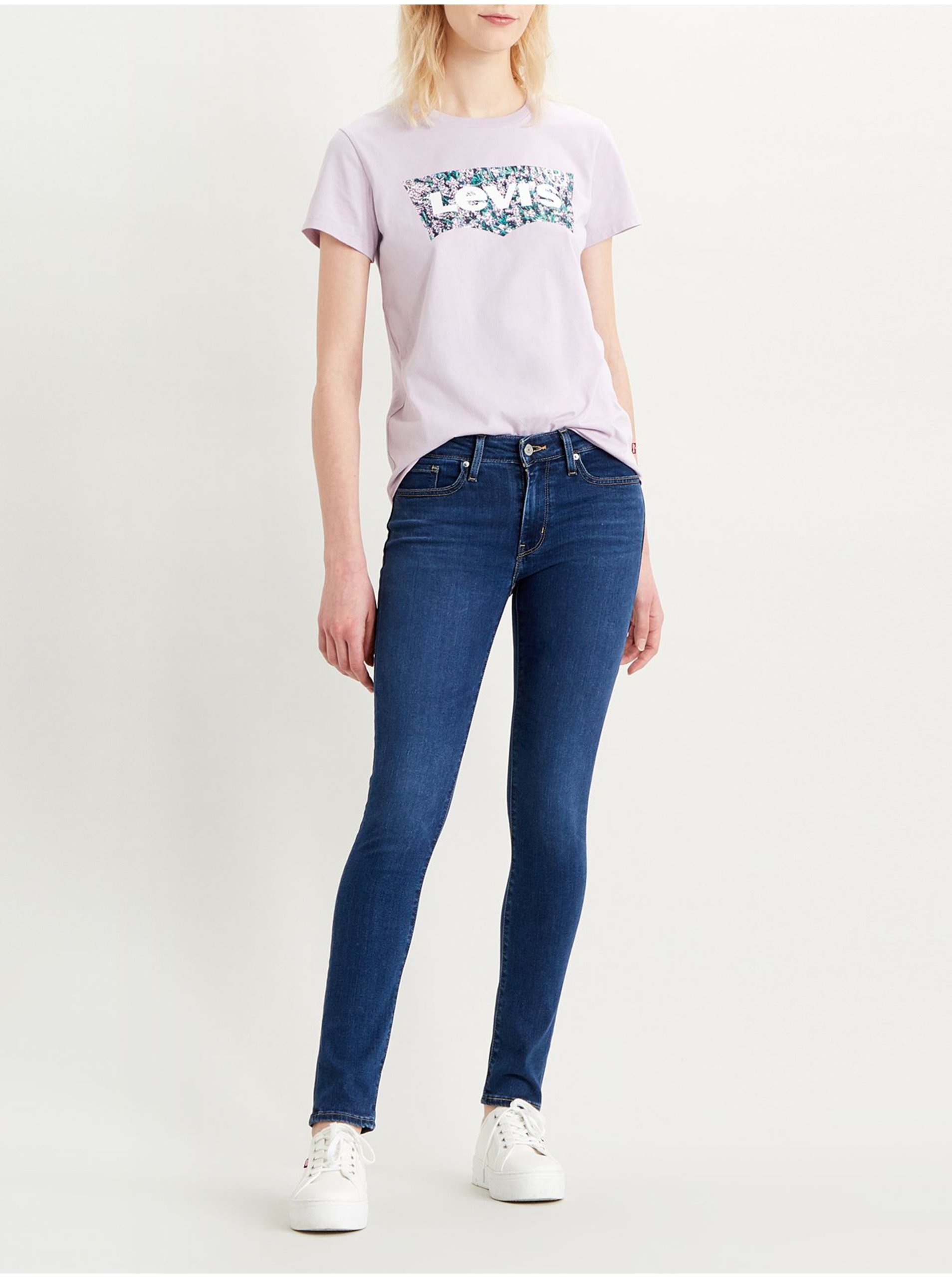 Levi&#39;s Tmavě modré dámské skinny fit džíny Levi's® 711 - Dámské