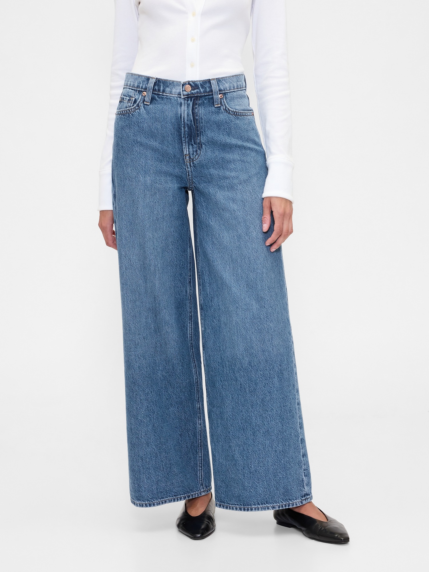 GAP Jeans Mid Rise Baggy - Ladies