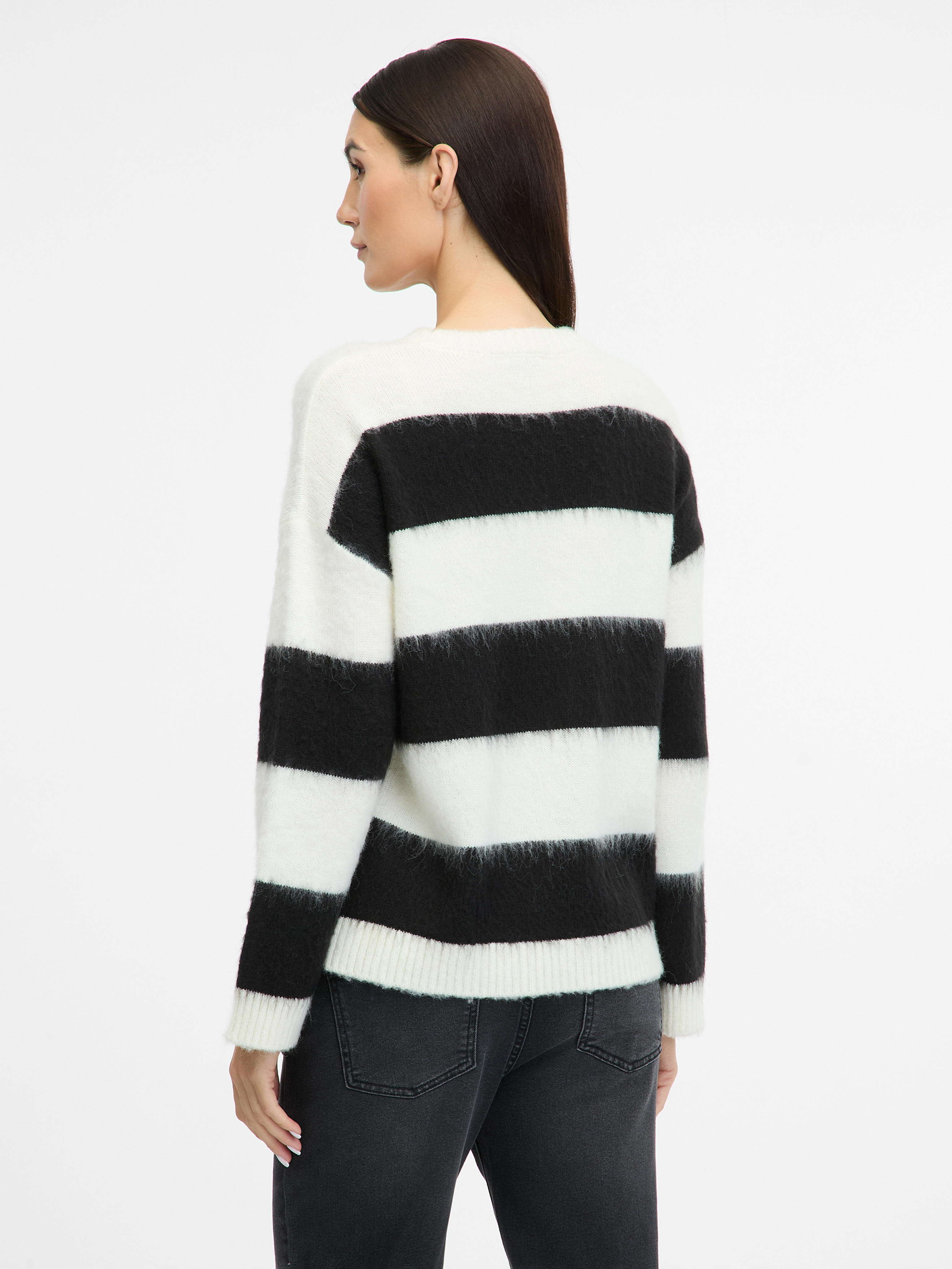 Orsay Black striped women's sweater - Women's