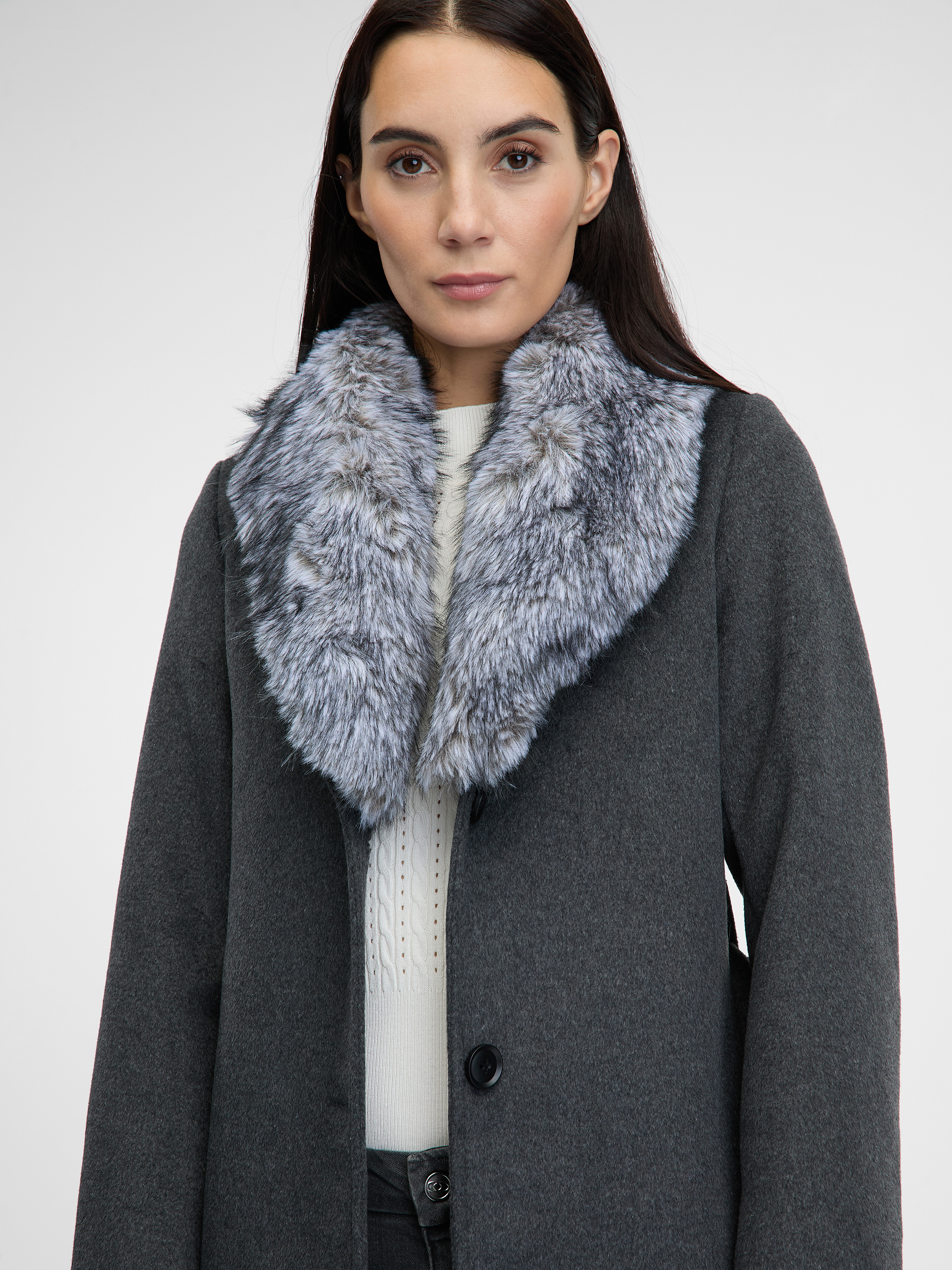 Dark grey women's coat ORSAY - Women's