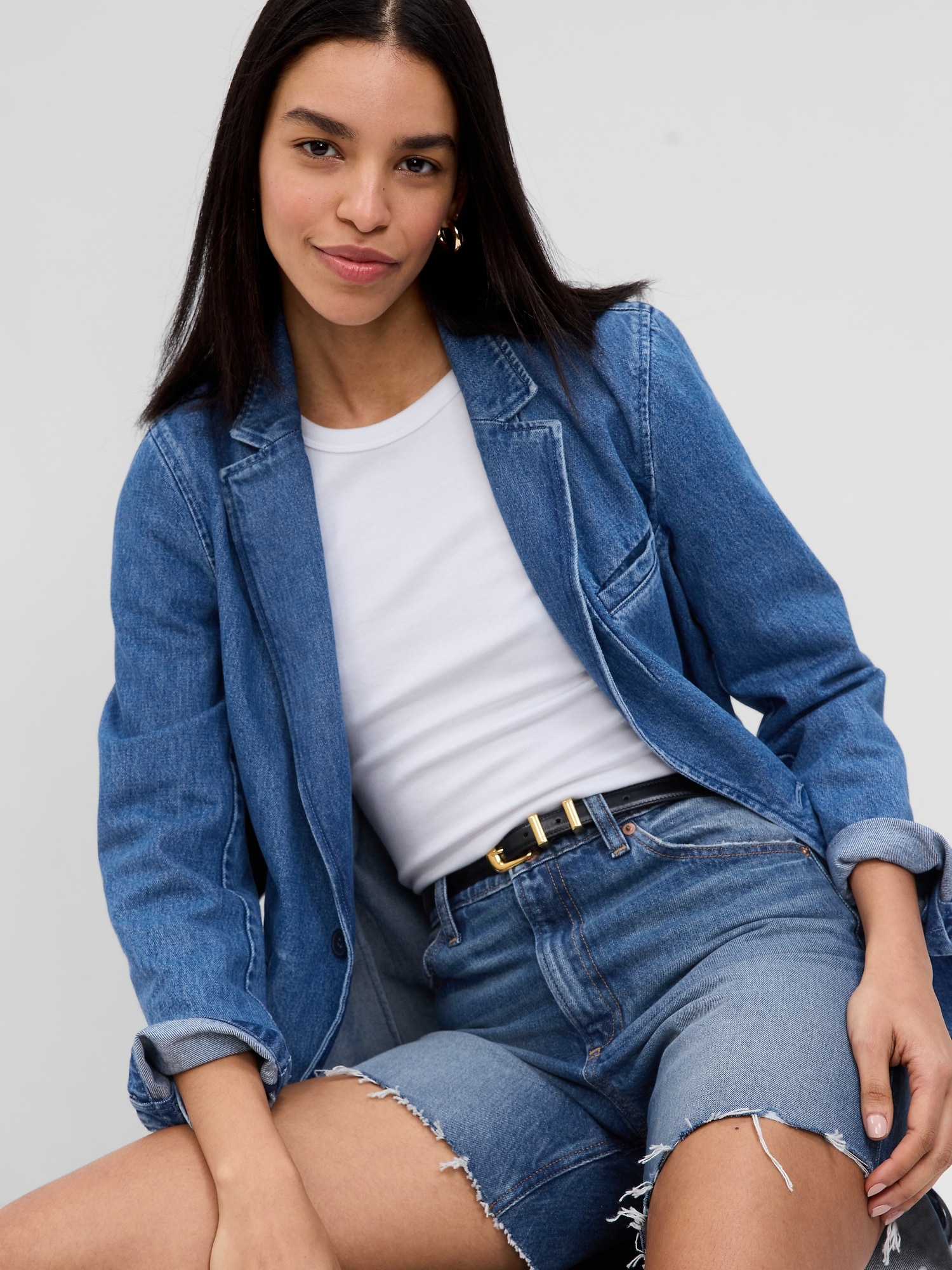 Pantaloni scurti pentru femei GAP - albastru