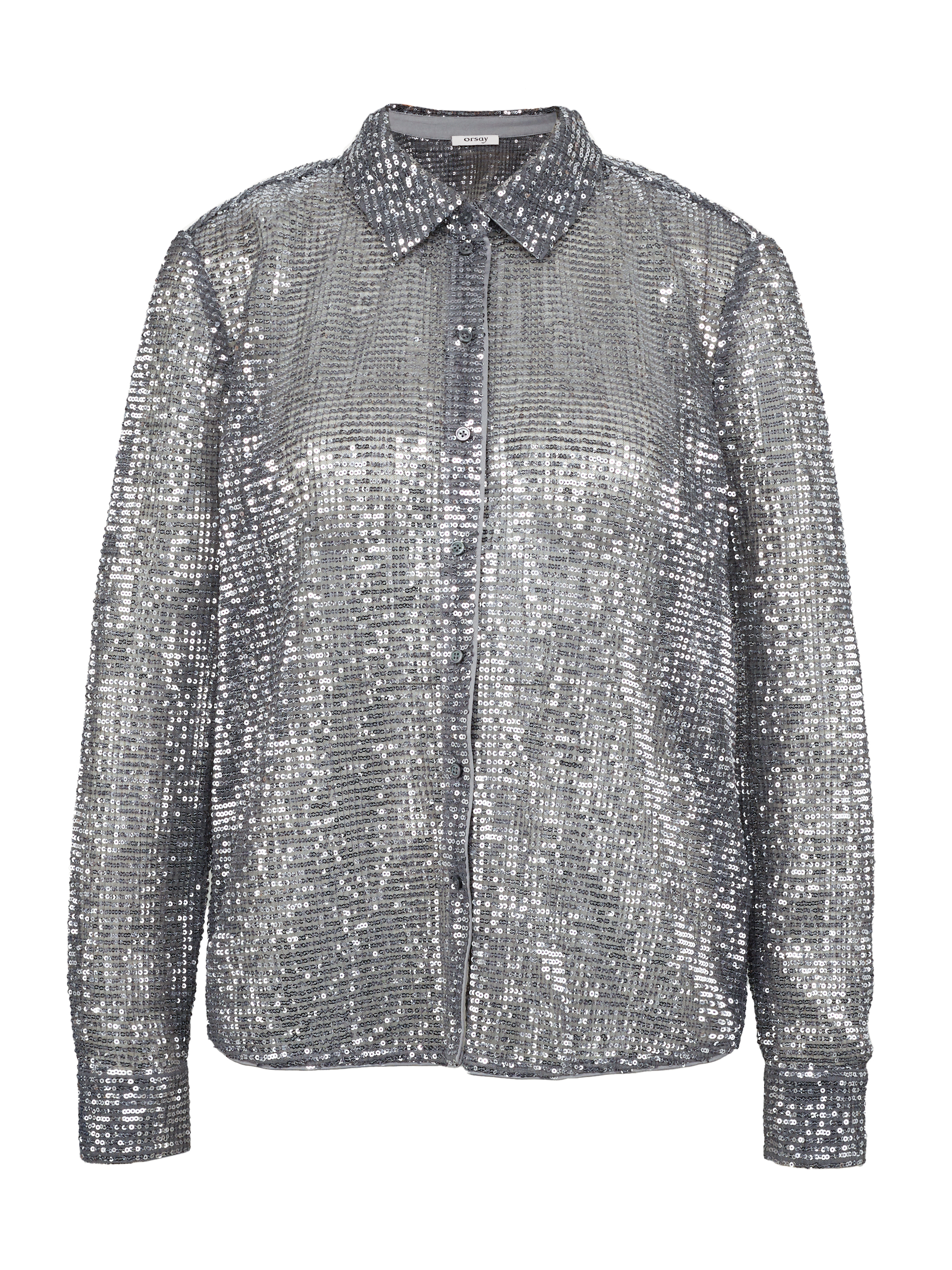 Silver women's blouse with collar ORSAY - Women's