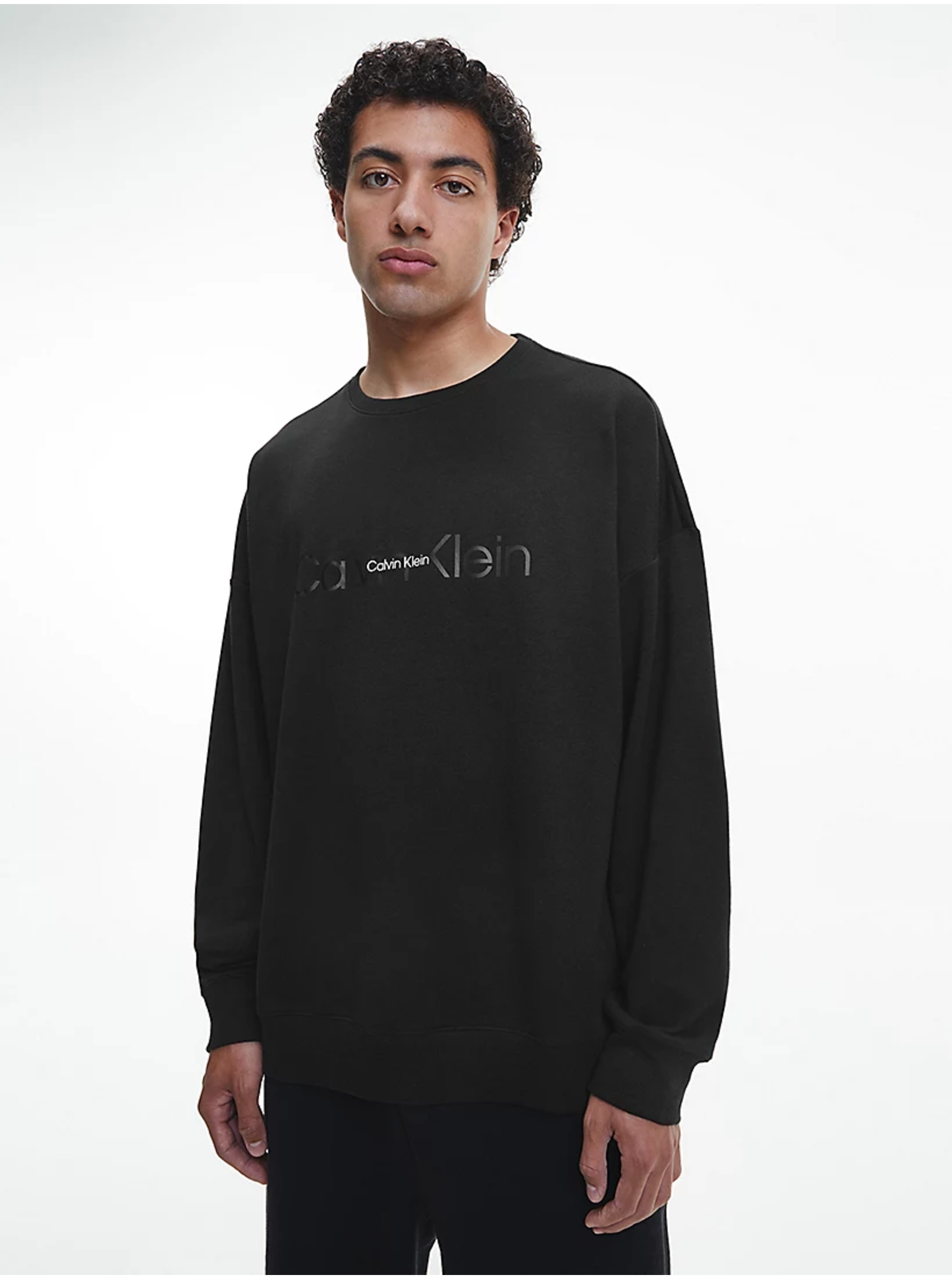 Black Mens Oversize Sweatshirt Calvin Klein Underwear - Men