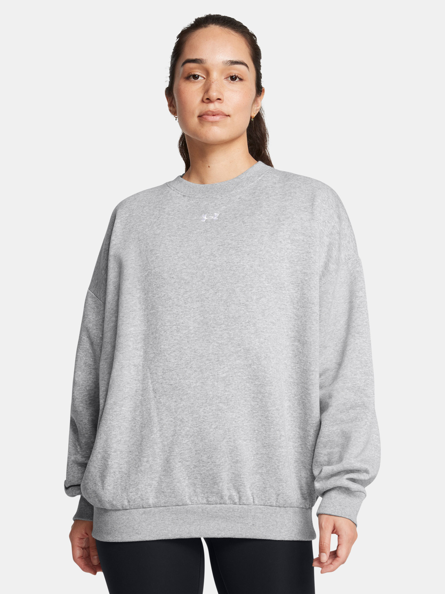 Dámská mikina Under Armour Rival Fleece OS Crew-GRY - Dámské