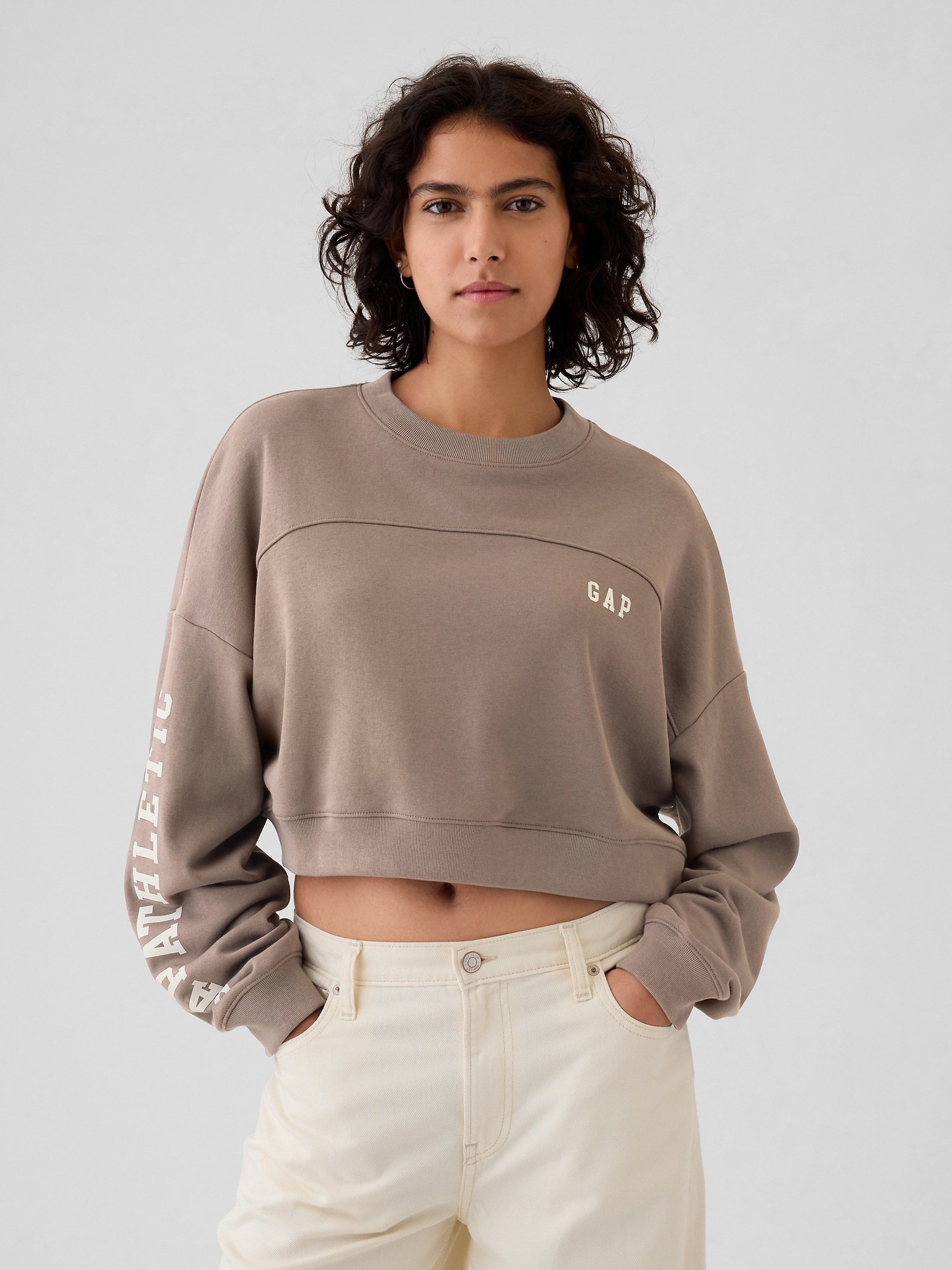 GAP Crop sweatshirt with logo - Women&#039;s