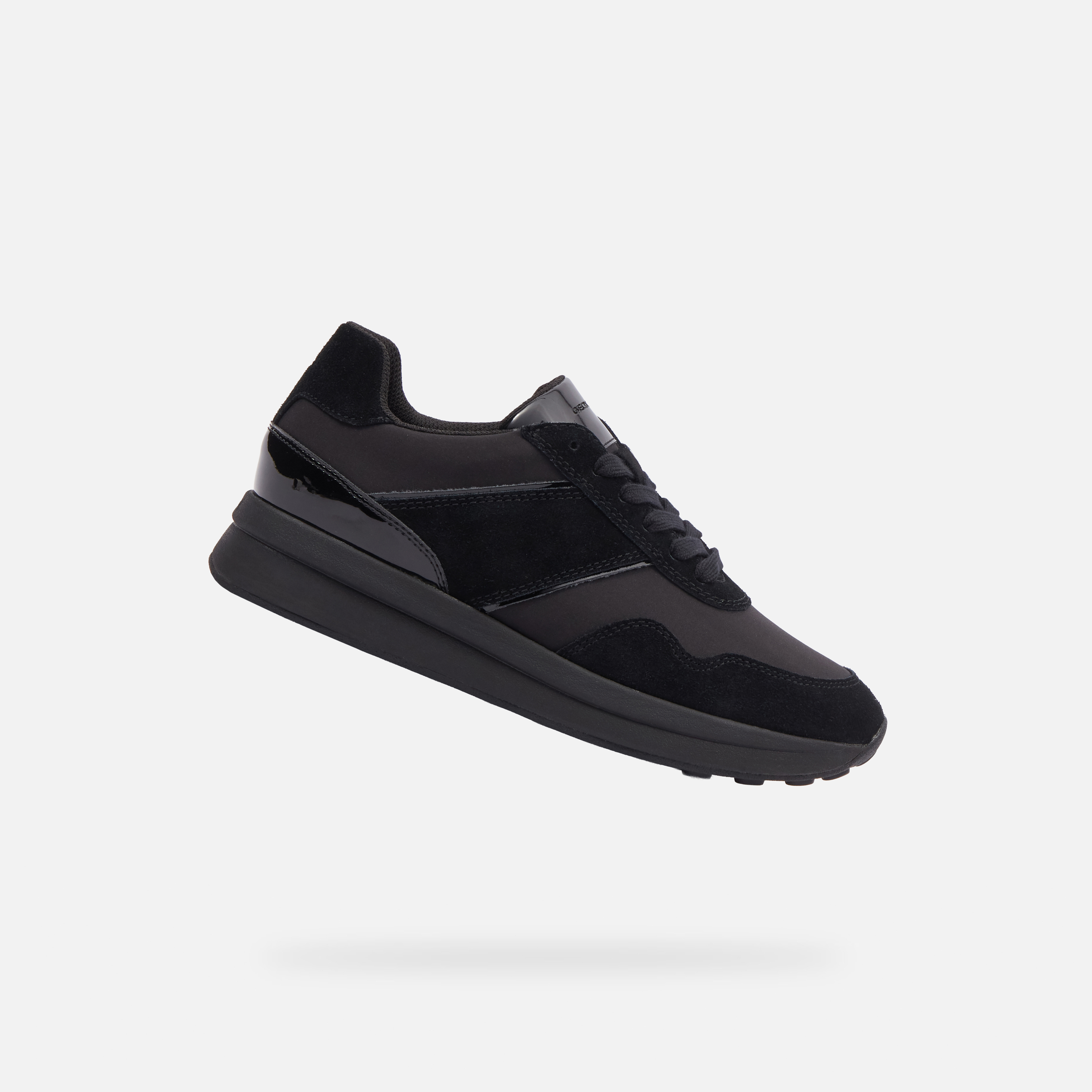 Black womens sneakers Geox Runntix - Womens