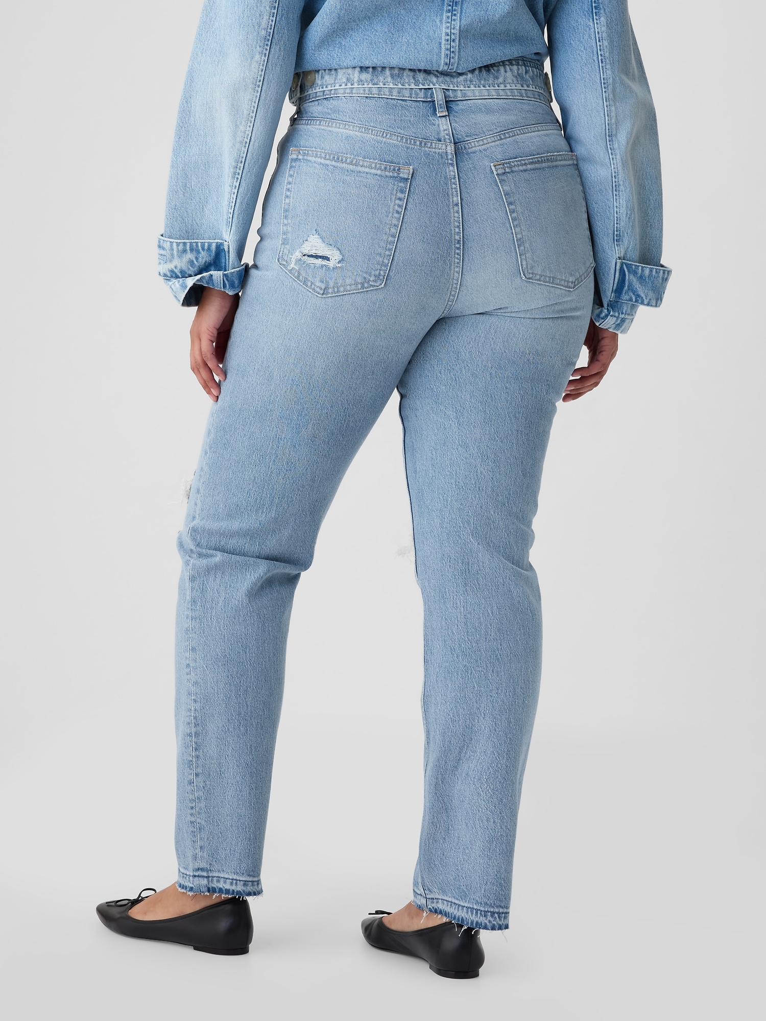 Marimi curvy pentru femei GAP - albastru