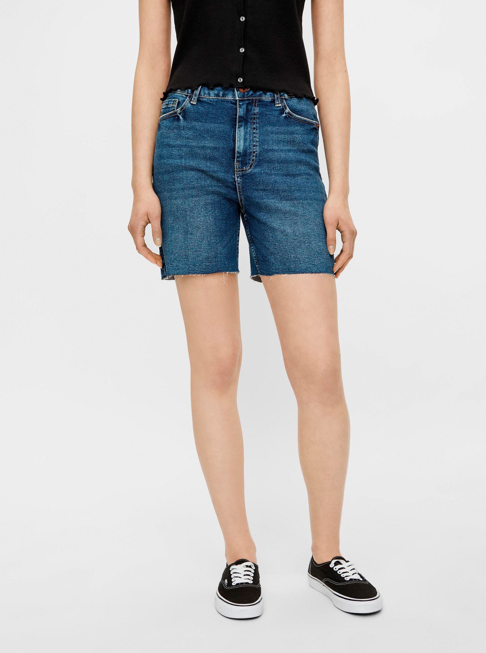 Blue Denim Shorts Pieces Lisa - Women