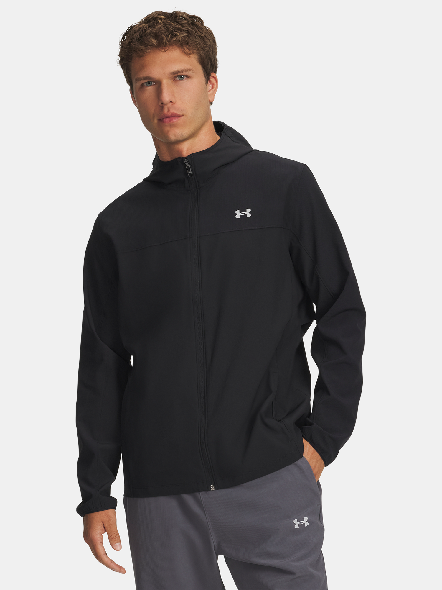 Mens Under Armour UA Velociti Pro Storm Jacket-BLK - Mens
