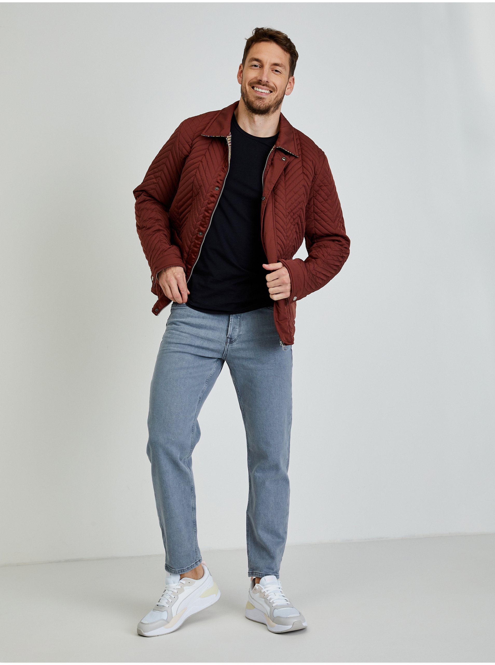 Straight fit pentru barbati Tom Tailor Denim - gri deschis