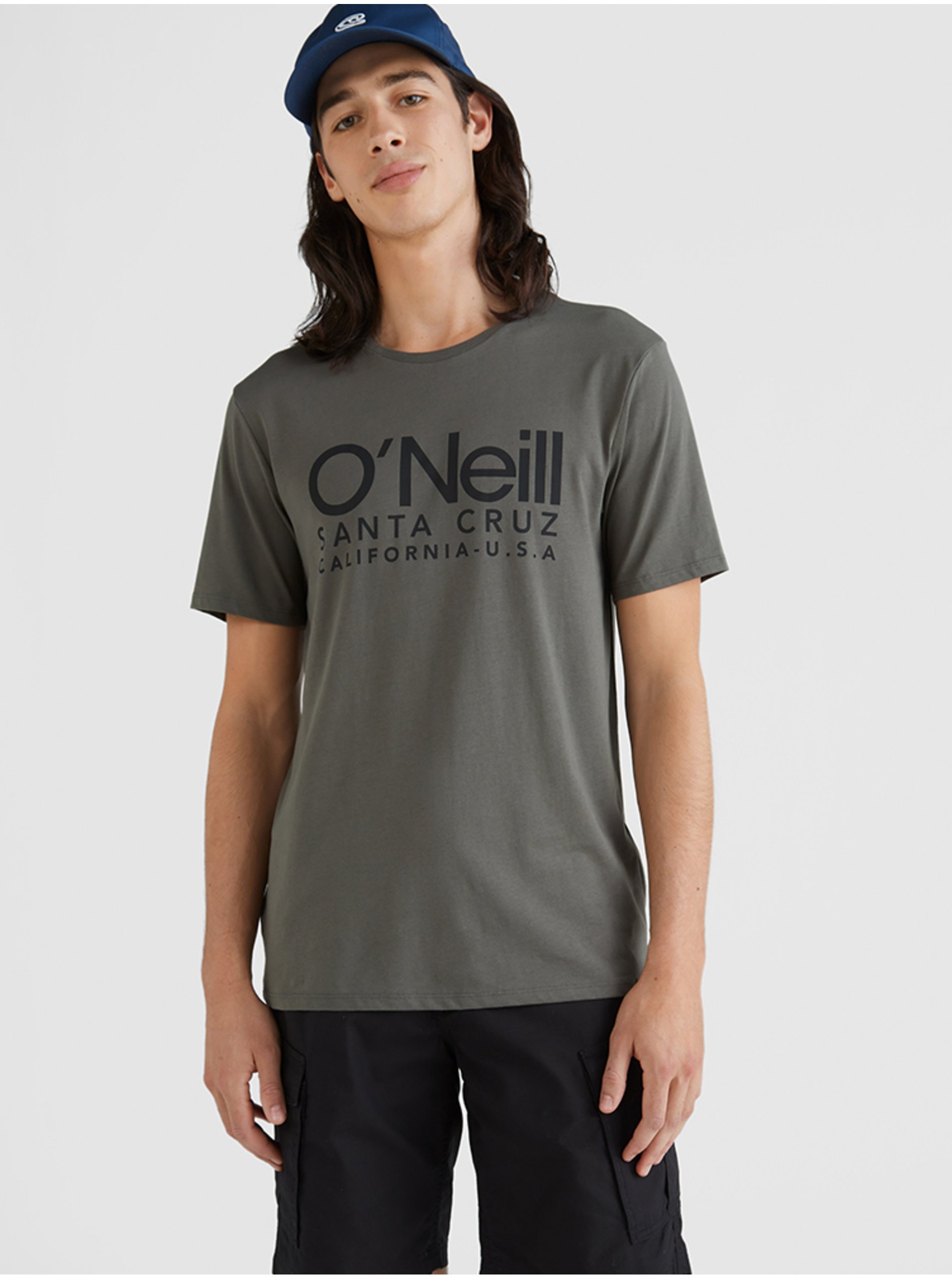 ONeill Tmavě zelené pánské tričko O'Neill Cali - Pánské