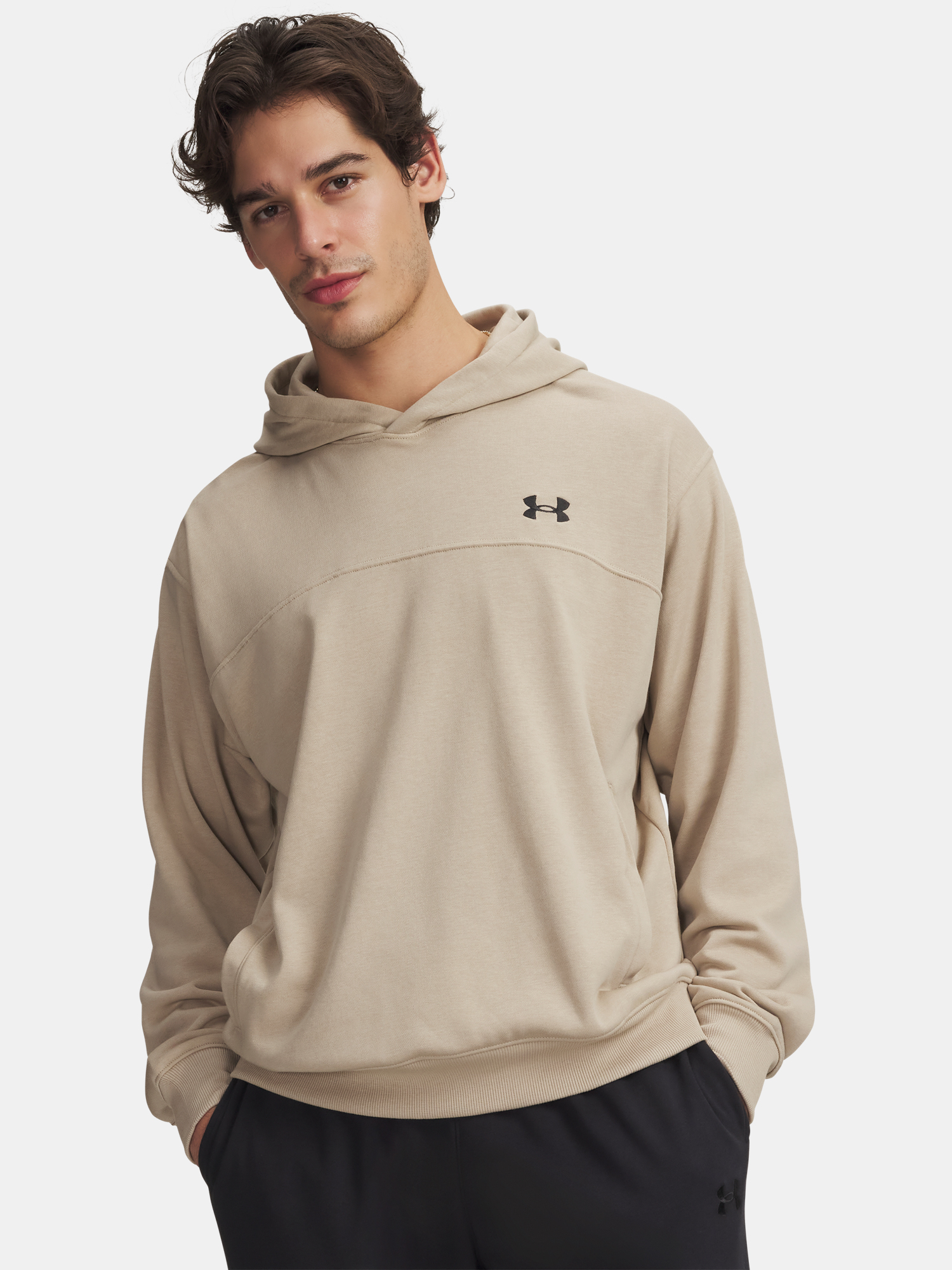 Men's Under Armour UA Rival LW Hoodie-BRN - Men's Sweatshirt