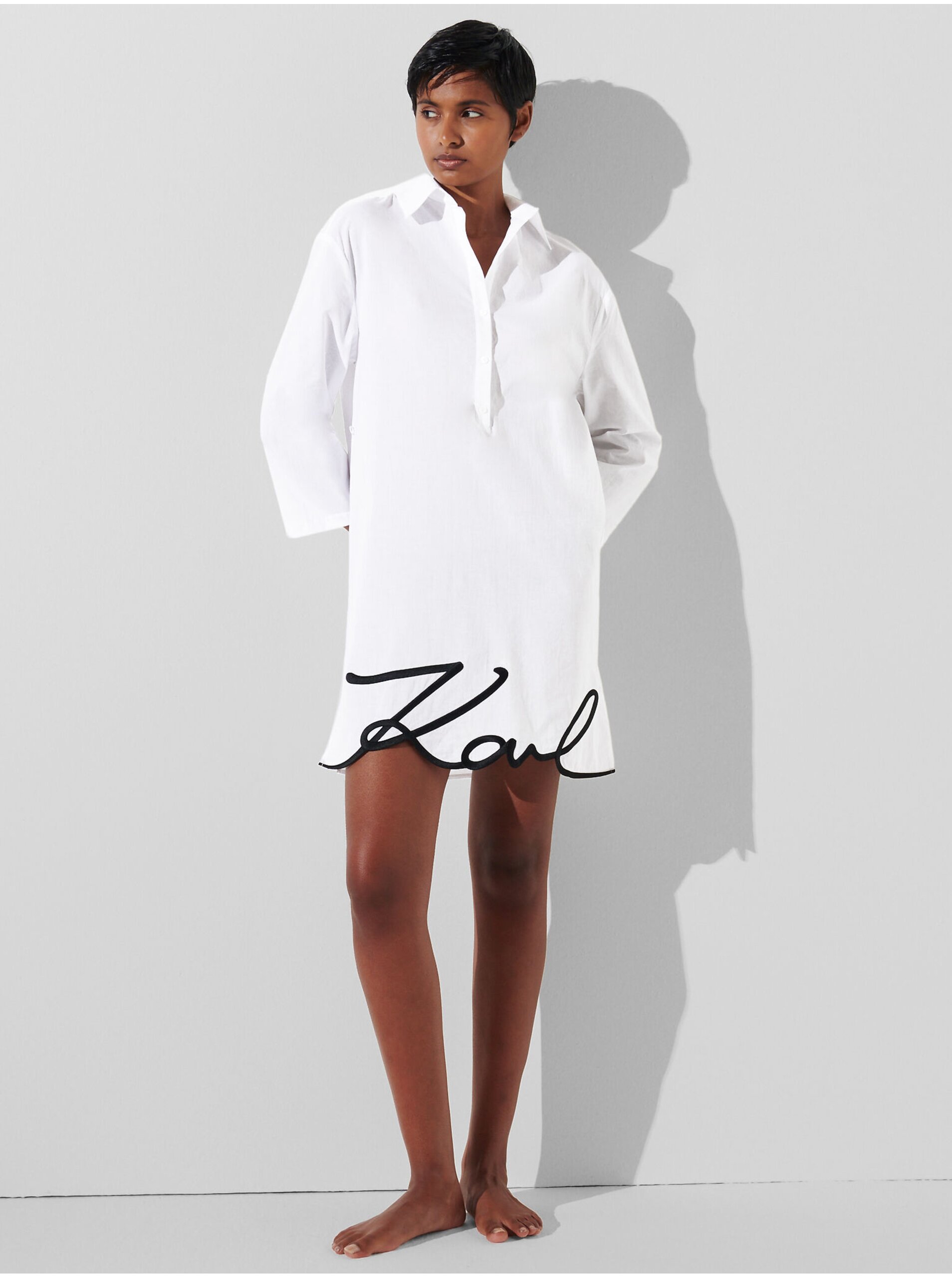 White women's dress KARL LAGERFELD Karl DNA Signature - Women