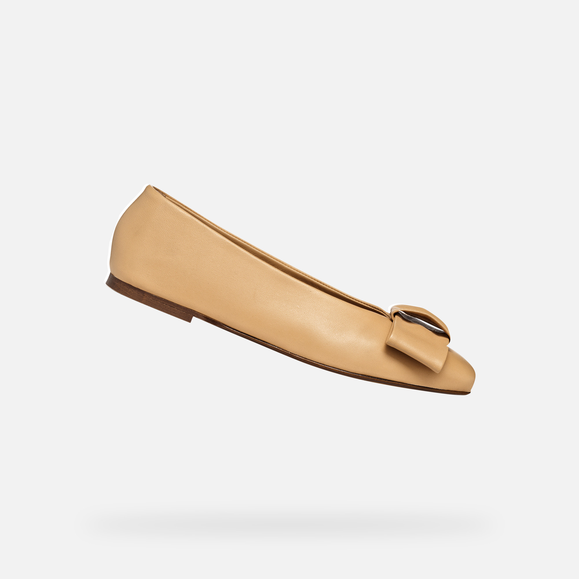 Light brown women&#039;s ballet flats Geox Ballystar - Women&#039;s