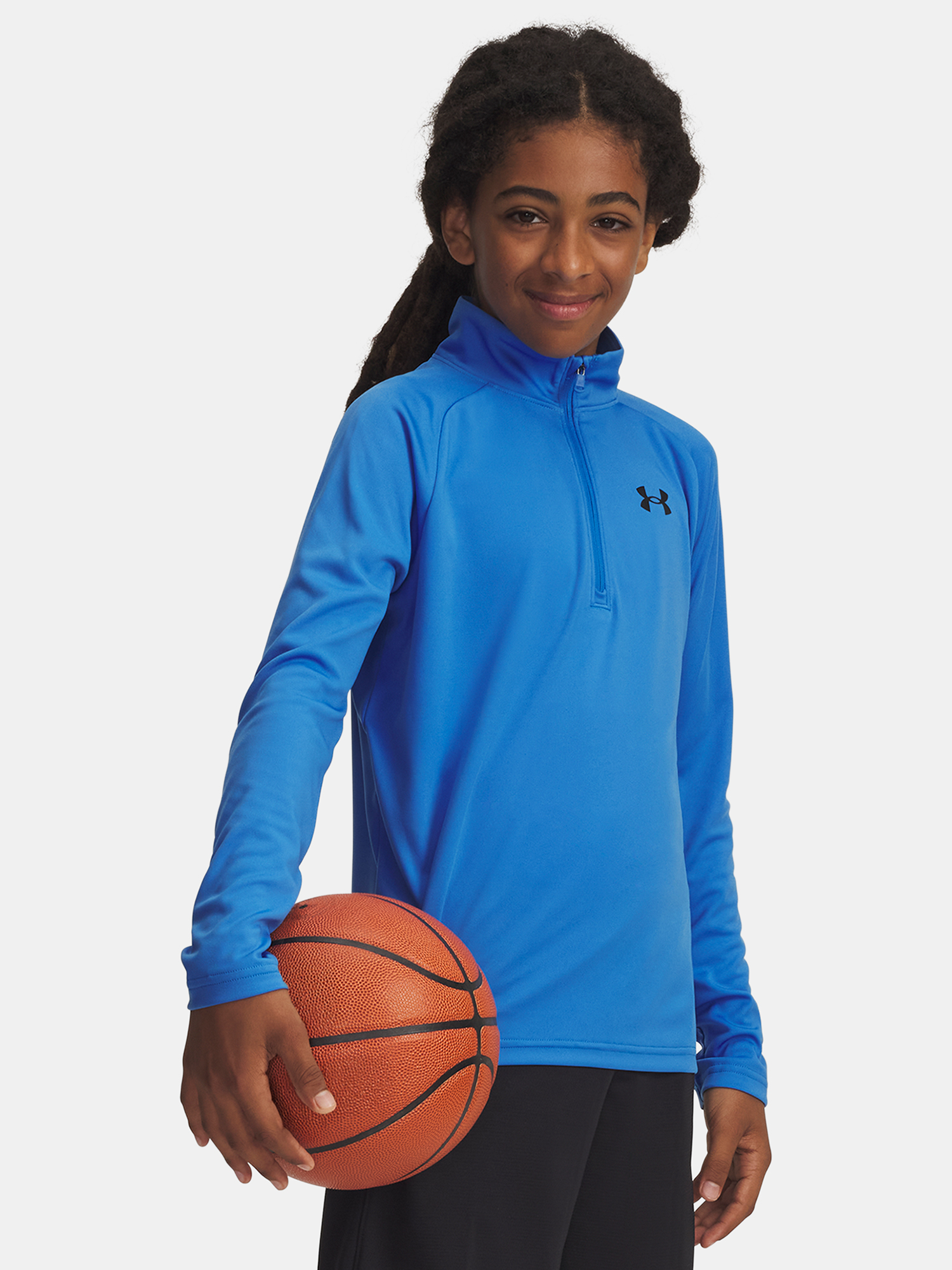 Boys' T-shirt Under Armour UA Tech 2.0 1/2 Zip-BLU - Boys