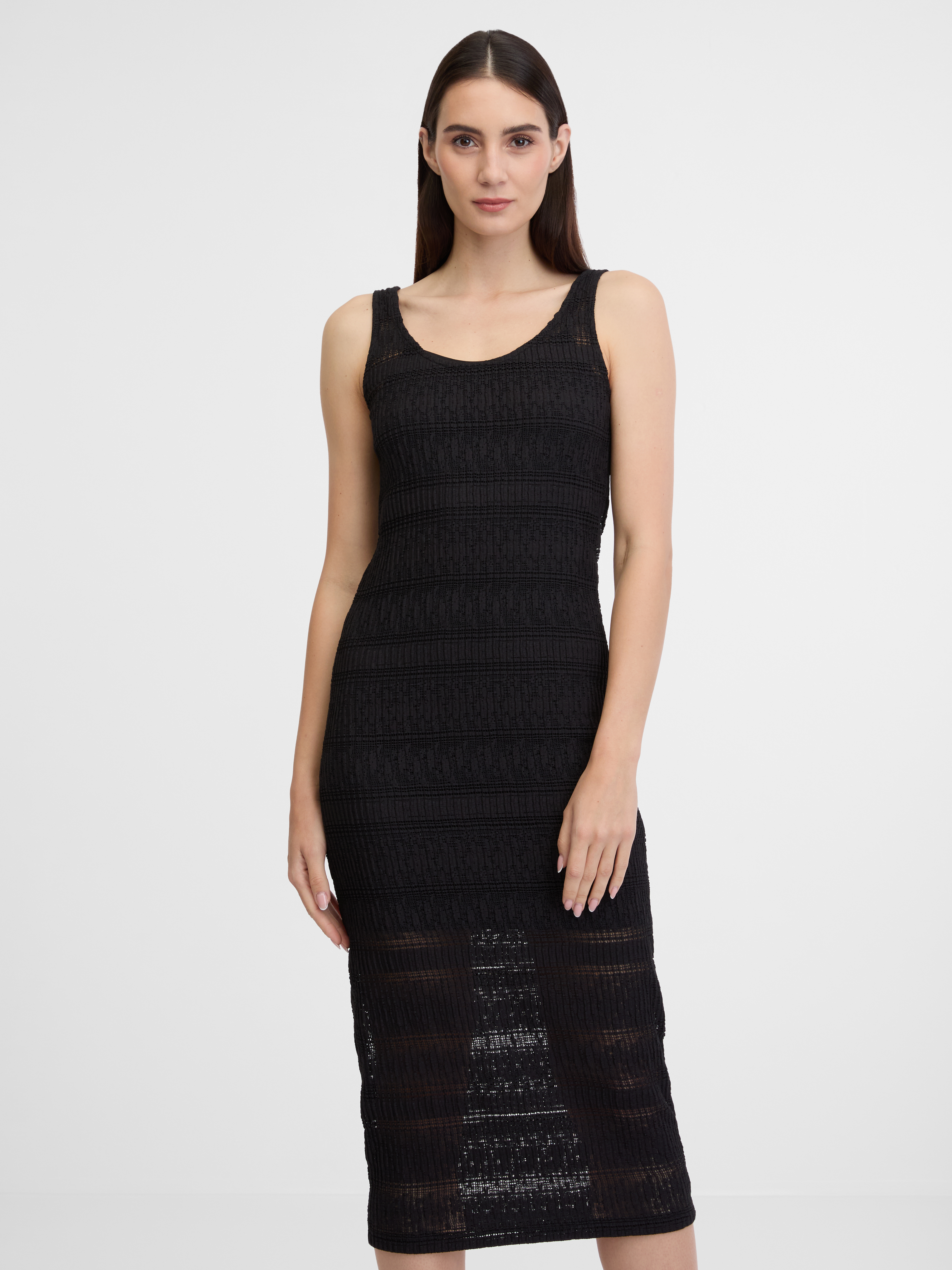 Orsay Black Womens Midi Dress - Womens