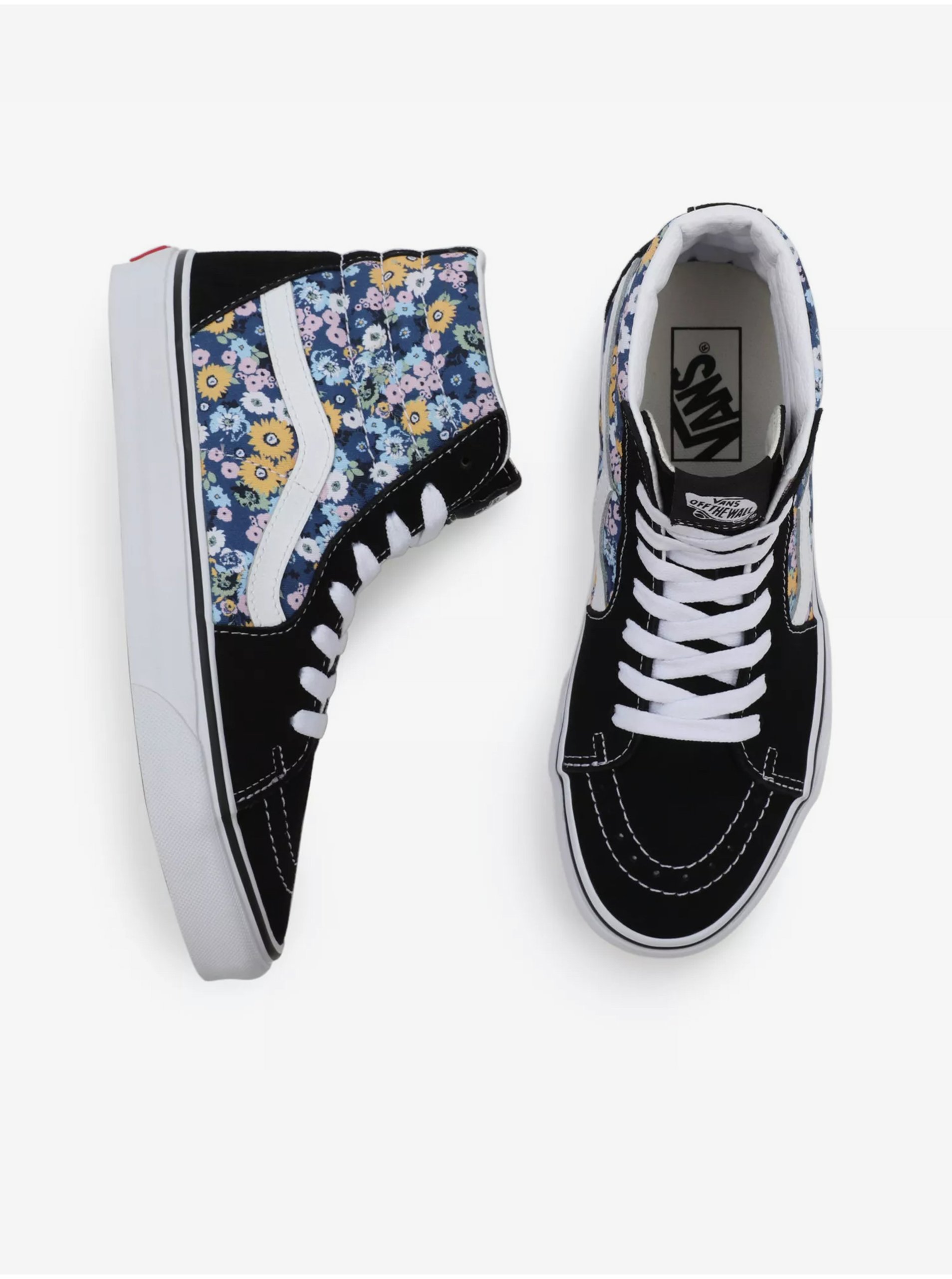 Vans Blue-Black Women Patterned Ankle Sneakers with Suede Details - Women