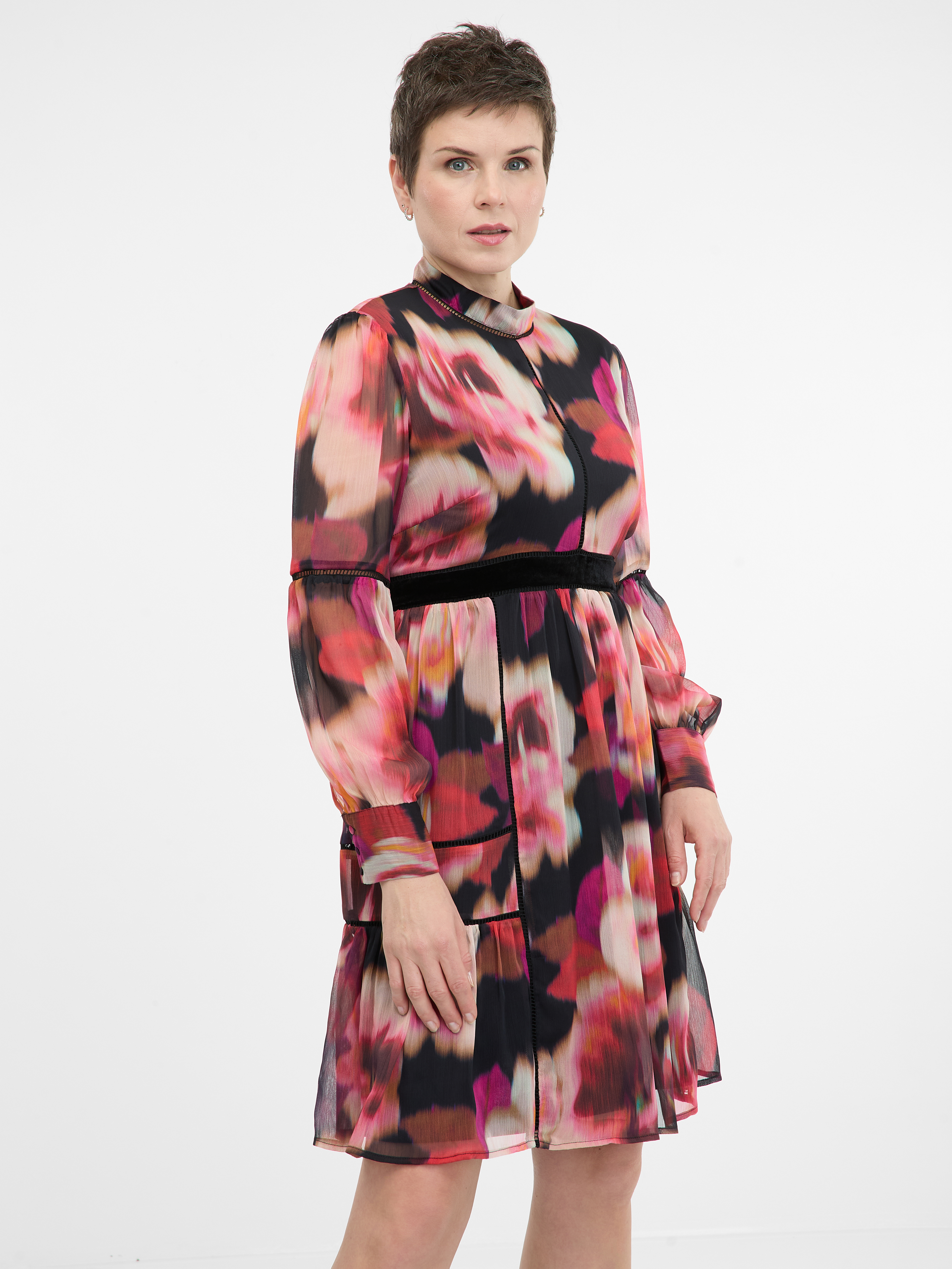 Red patterned womens knee-length dress ORSAY - Womens