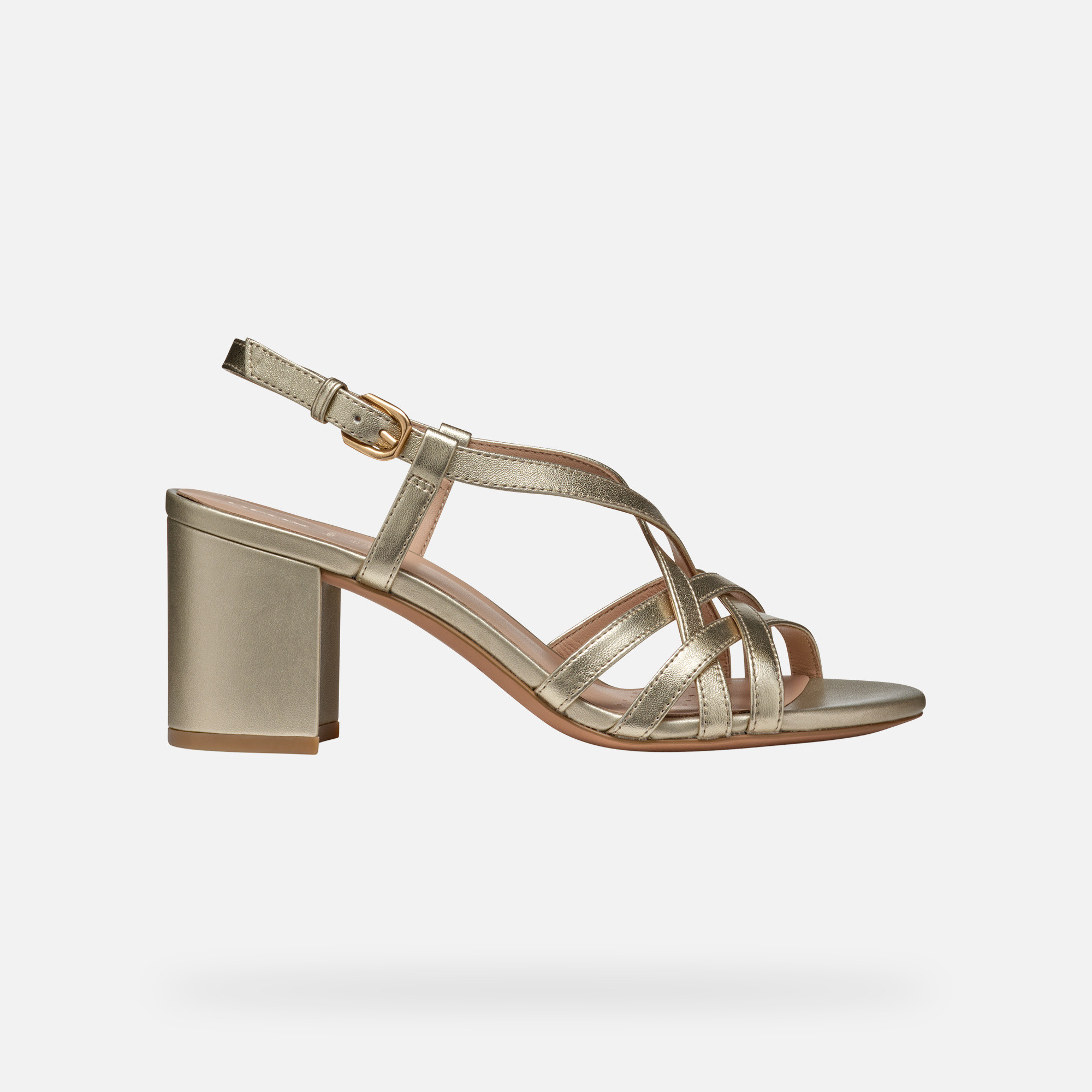 Gold women's sandals Geox Virnilisa 65 S - Women's