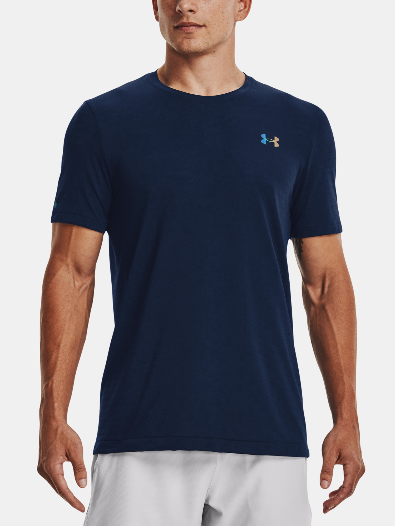 Under Armour T-Shirt UA Rush Seamless GeoSport SS-NVY - Men