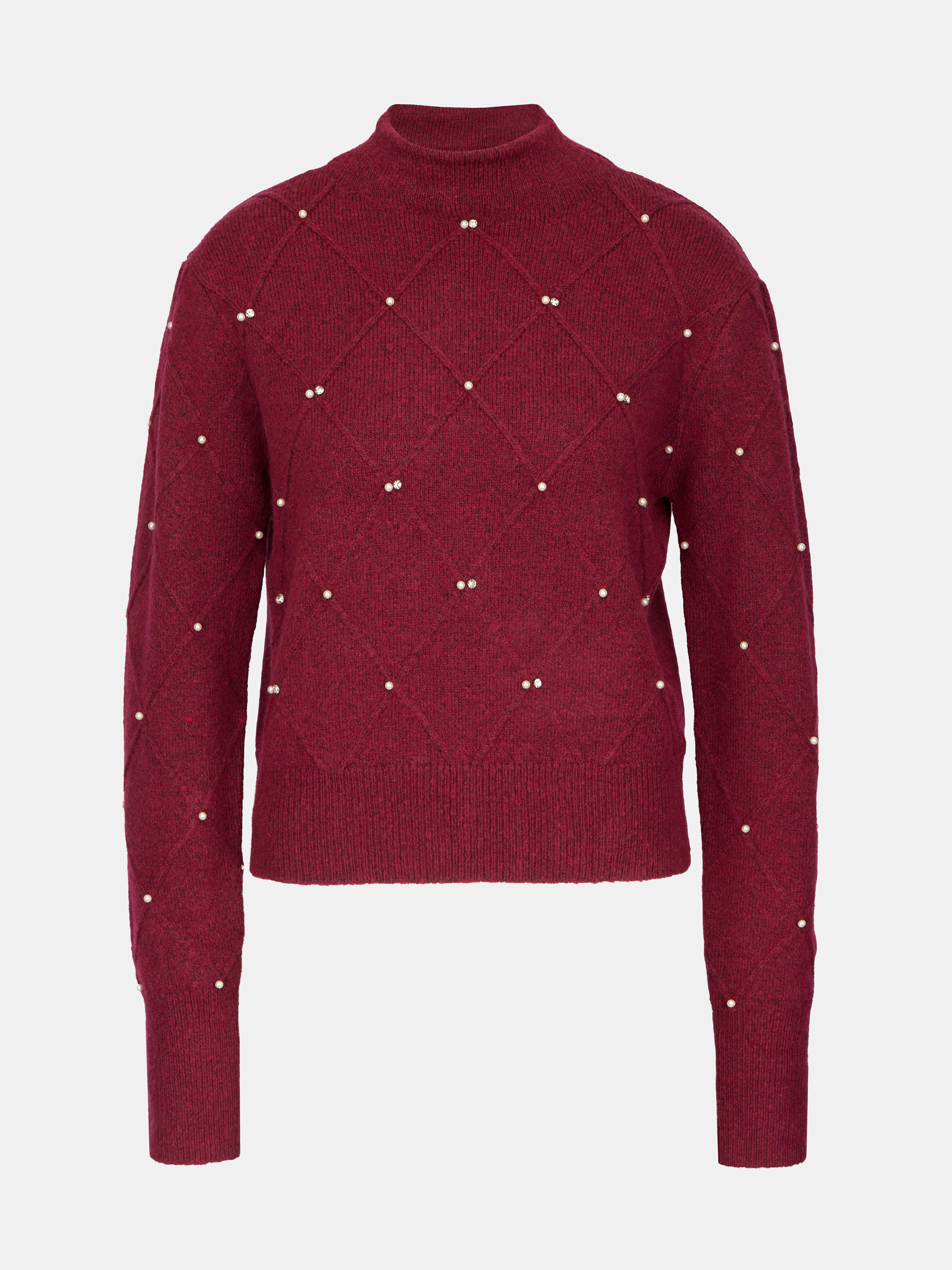 Bordový dámsky sveter s aplikáciou ORSAY