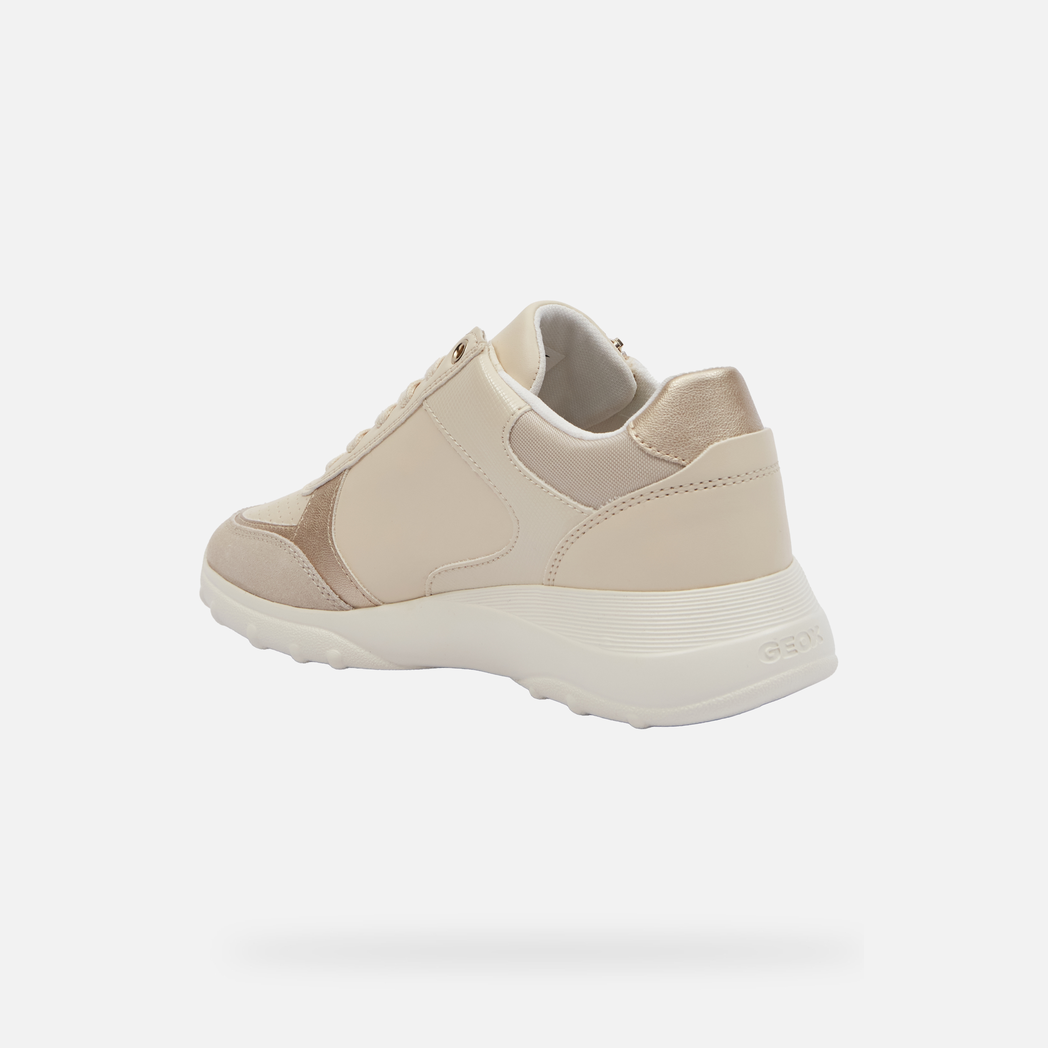Cream women's sneakers Geox Alleniee - Women's