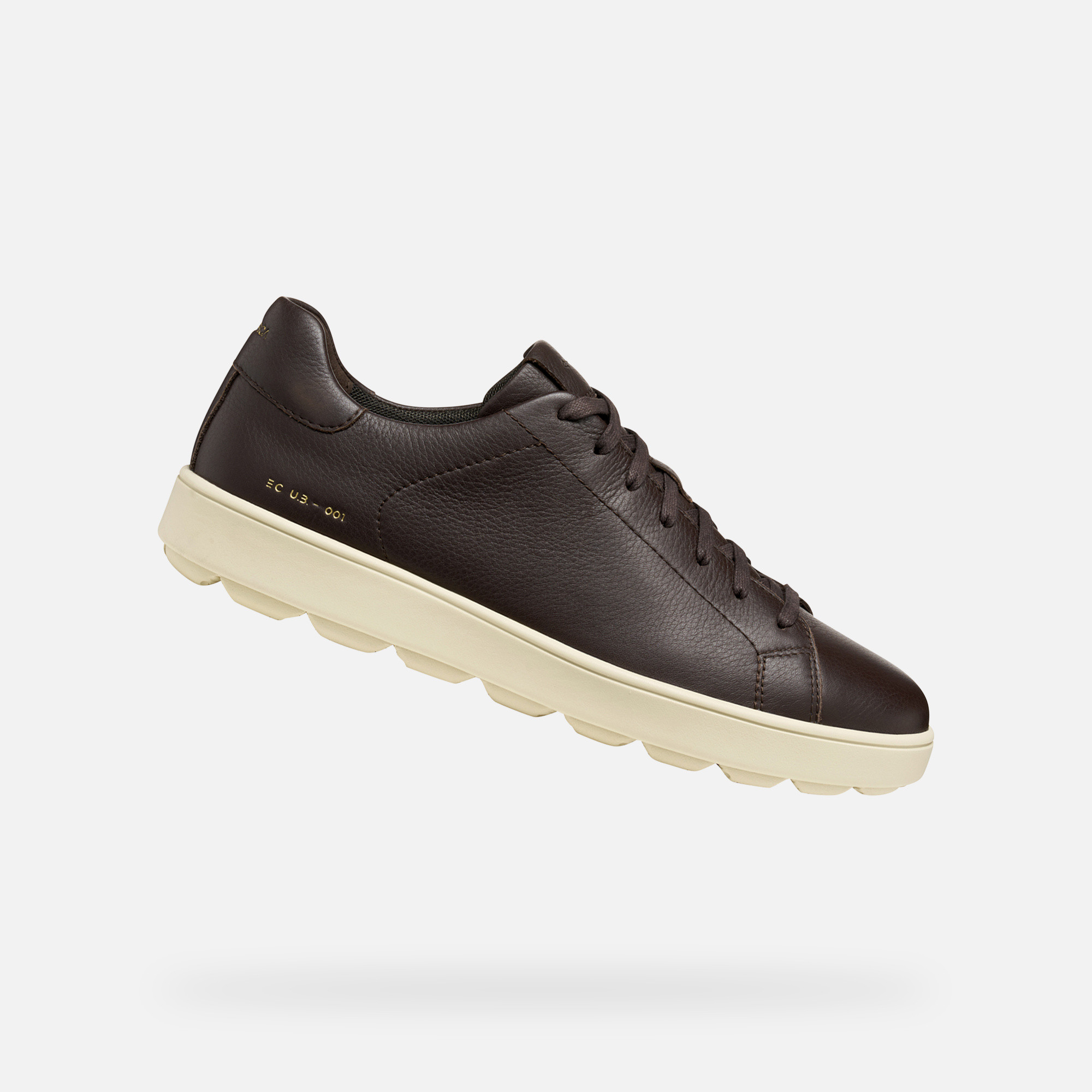 Dark brown mens sneakers Geox Spherica ECUB-1 - Mens