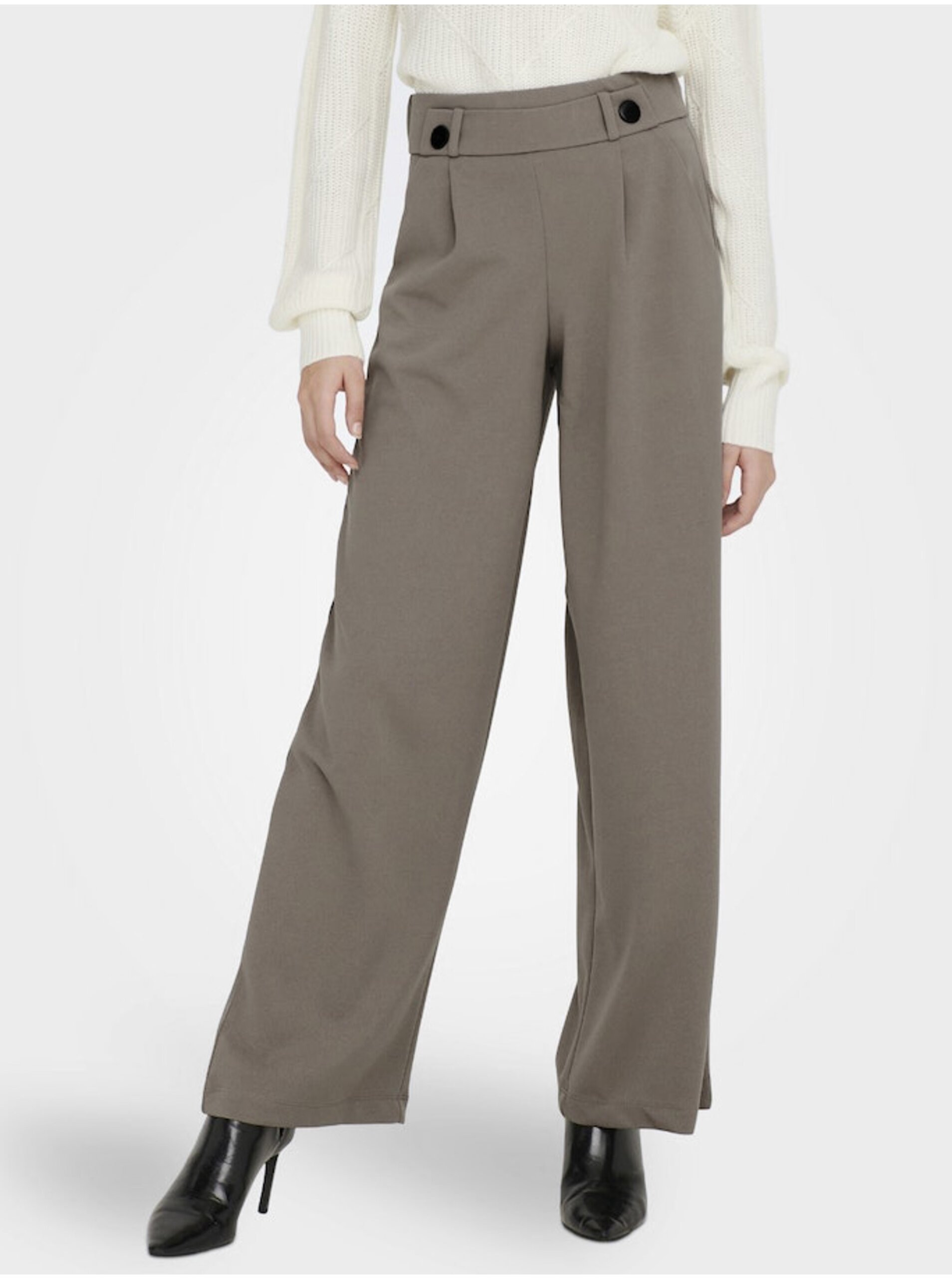 Women's brown wide trousers JDY Geggo - Women