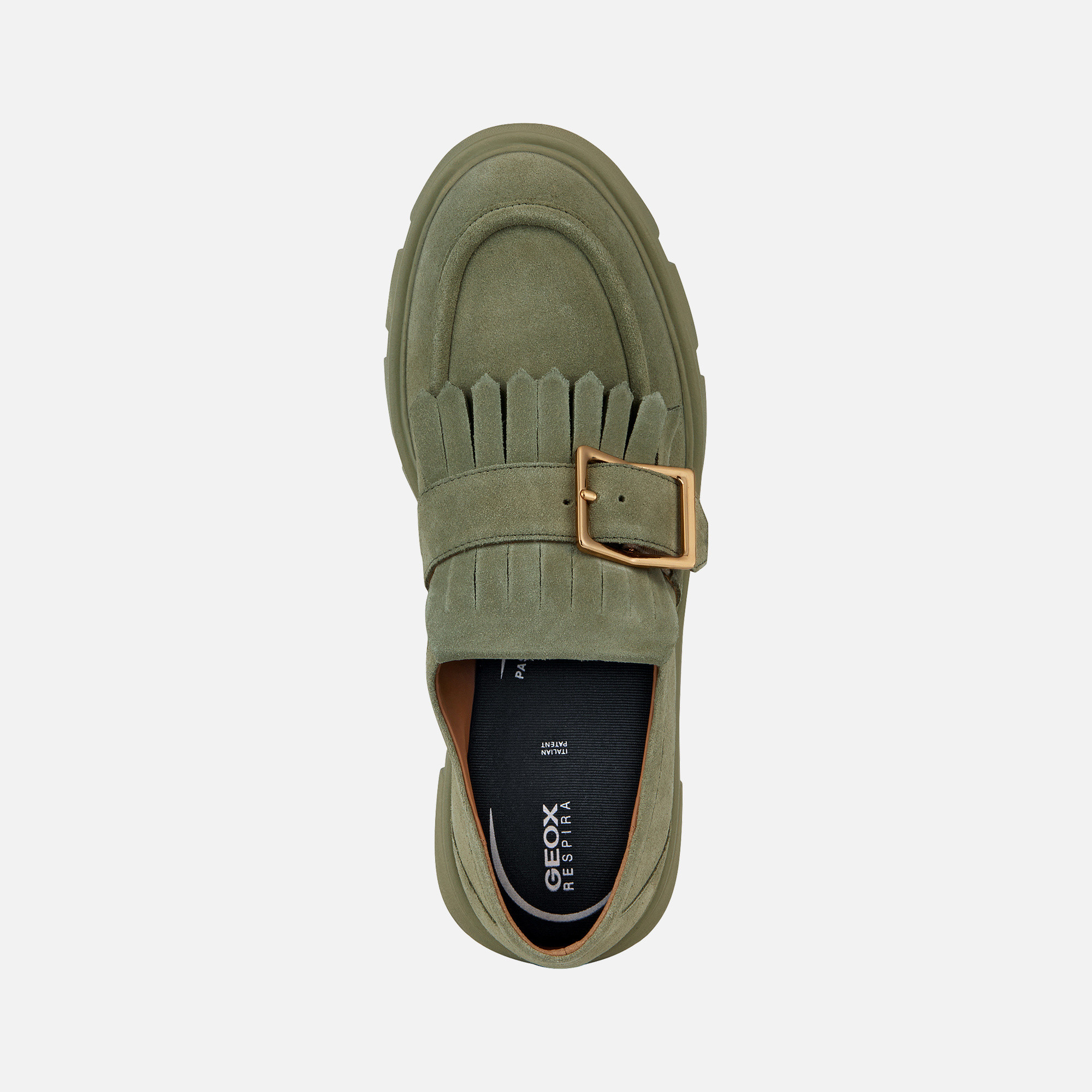 Light green women&#039;s moccasins Geox Vilde - Women&#039;s