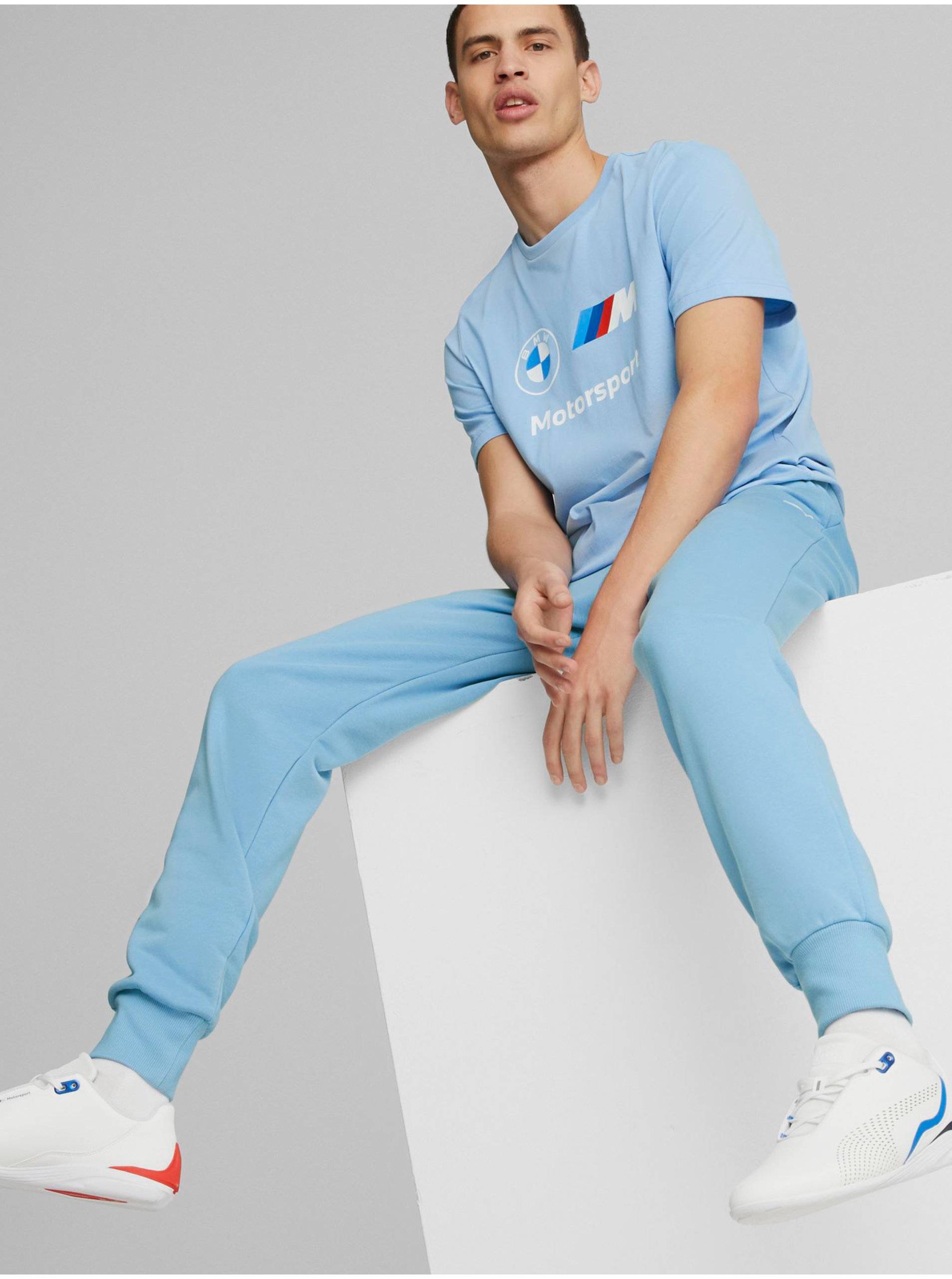 Light blue men's T-Shirt Puma BMW MMS - Men