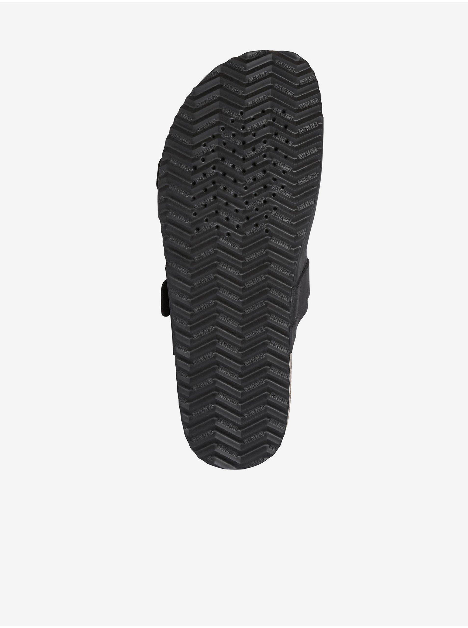 Black Men&#039;s Leather Slippers Geox Ghita - Men&#039;s