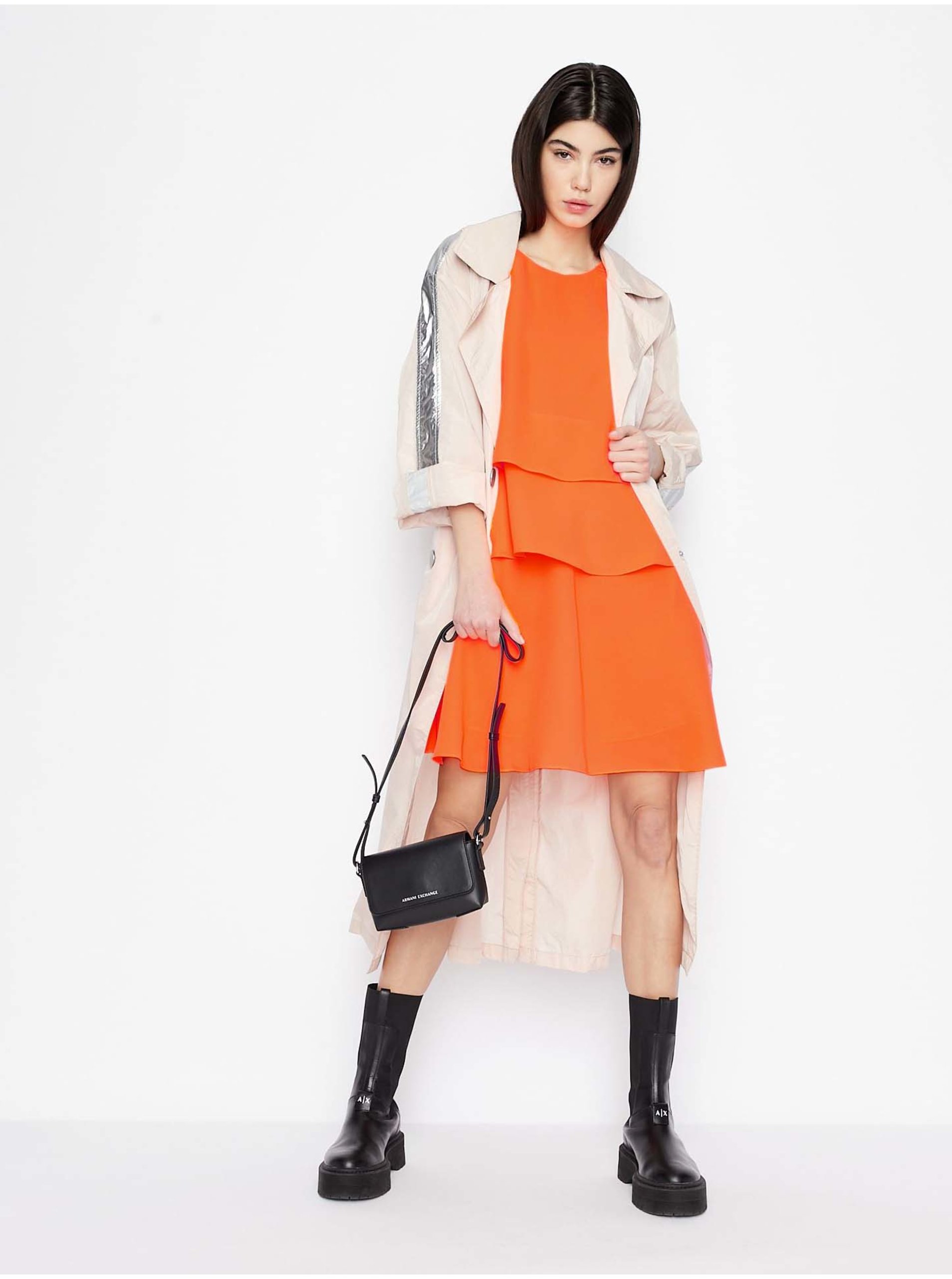 Rochii casual pentru femei Armani Exchange - oranj