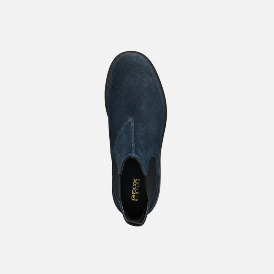 Dark blue men&#039;s ankle shoes Geox Andalo - Men&#039;s