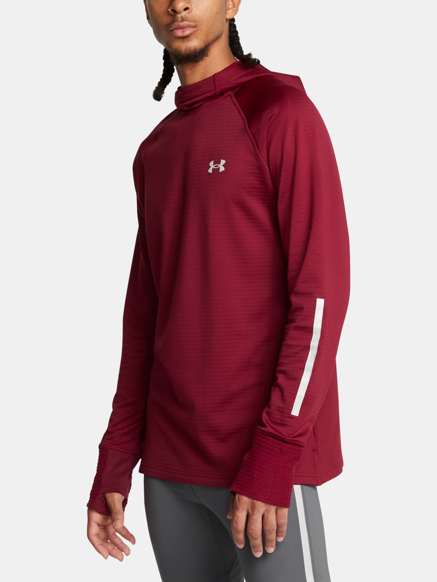 Pánská Mikina Under Armour UA LAUNCH ELITE CW HOODY-RED - Pánské