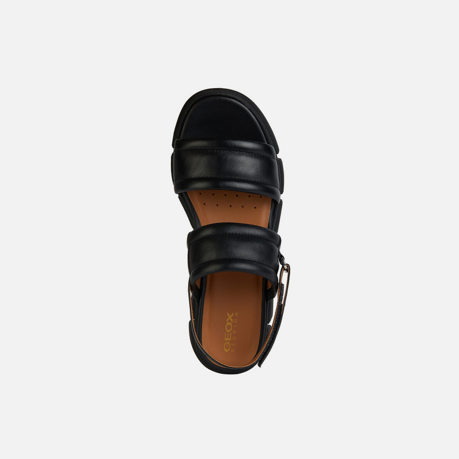 Black women&#039;s sandals Geox Lisbona A - Women&#039;s