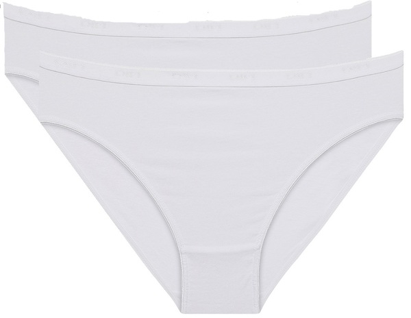 Levně DIM COTTON BIO MINISLIP 2x - Women's cotton panties 2 pcs - white