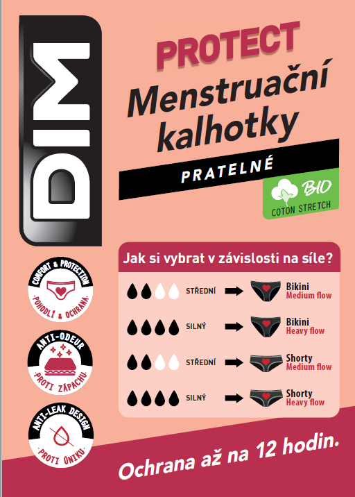 Levně DIM MENSTRUAL LACE NIGHT SLIP - Menstrual panties with lace - black