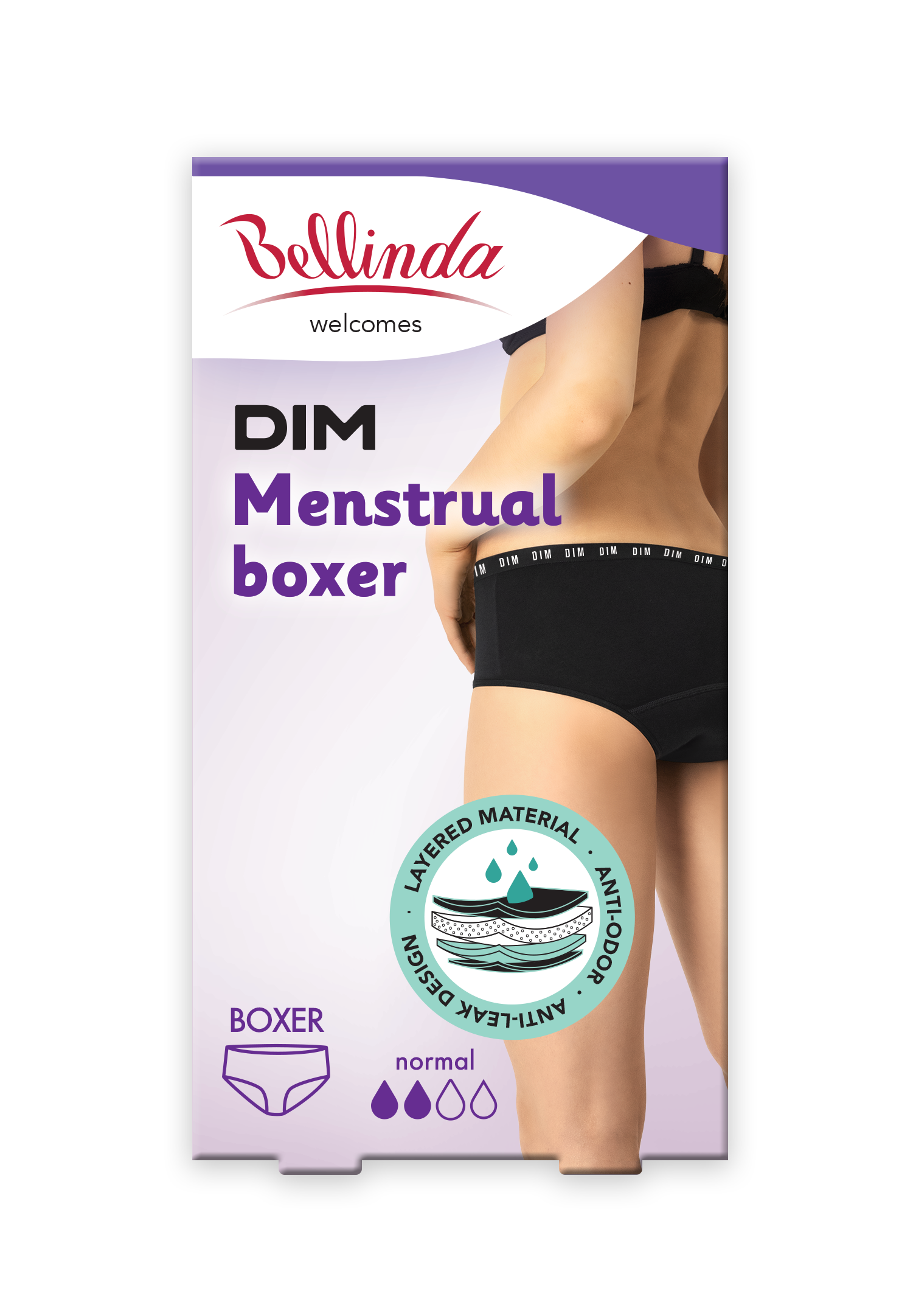Bellinda MENSTRUAL BOXER NORMAL - Cotton menstrual panties - black
