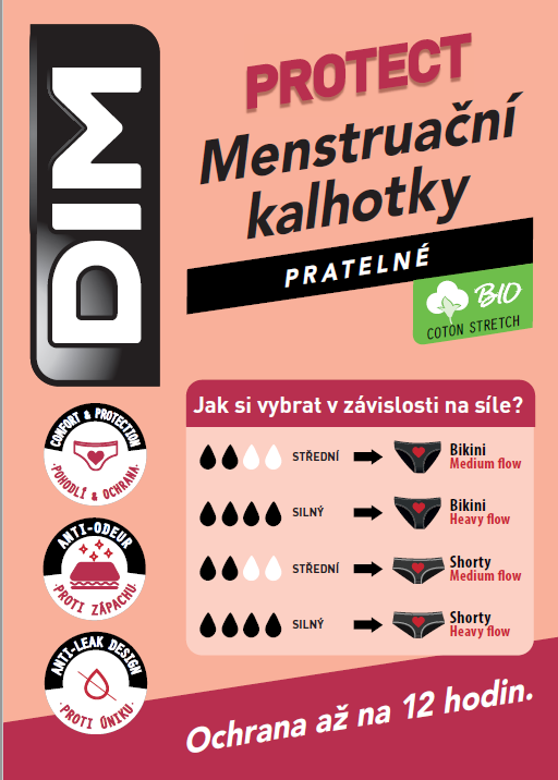 Černé Menstruační Kalhotky S Krajkovým Detailem Dim MENSTRUAL LACE BOXER