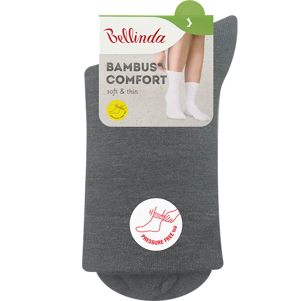 Bellinda BAMBOO LADIES COMFORT SOCKS - Šedé ponožky