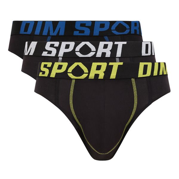 DIM SPORT COTTON STRETCH SLIP 3x - Men's Briefs 3x - Black